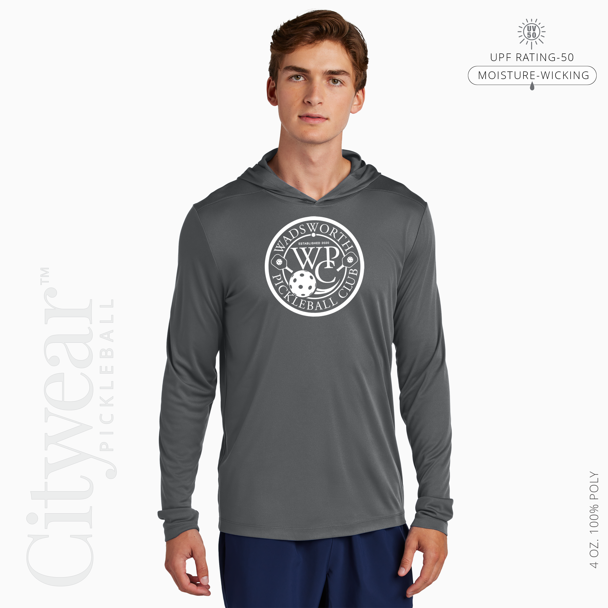 Men's UV Long Sleeve Hoodie-WPC