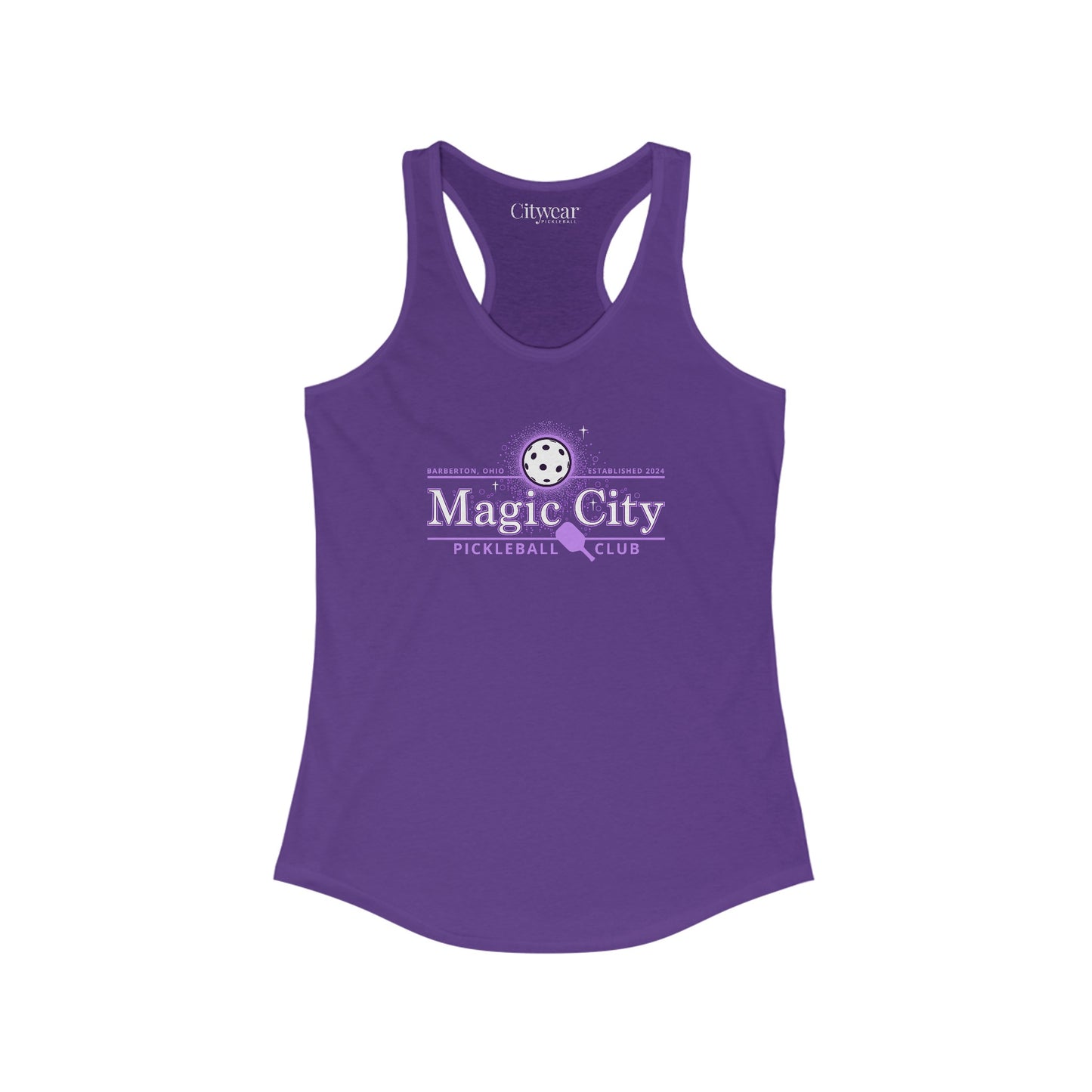 MCPC LOGO (FRONT & PICKLEBALL BACK) - Women's Ideal Racerback Tank