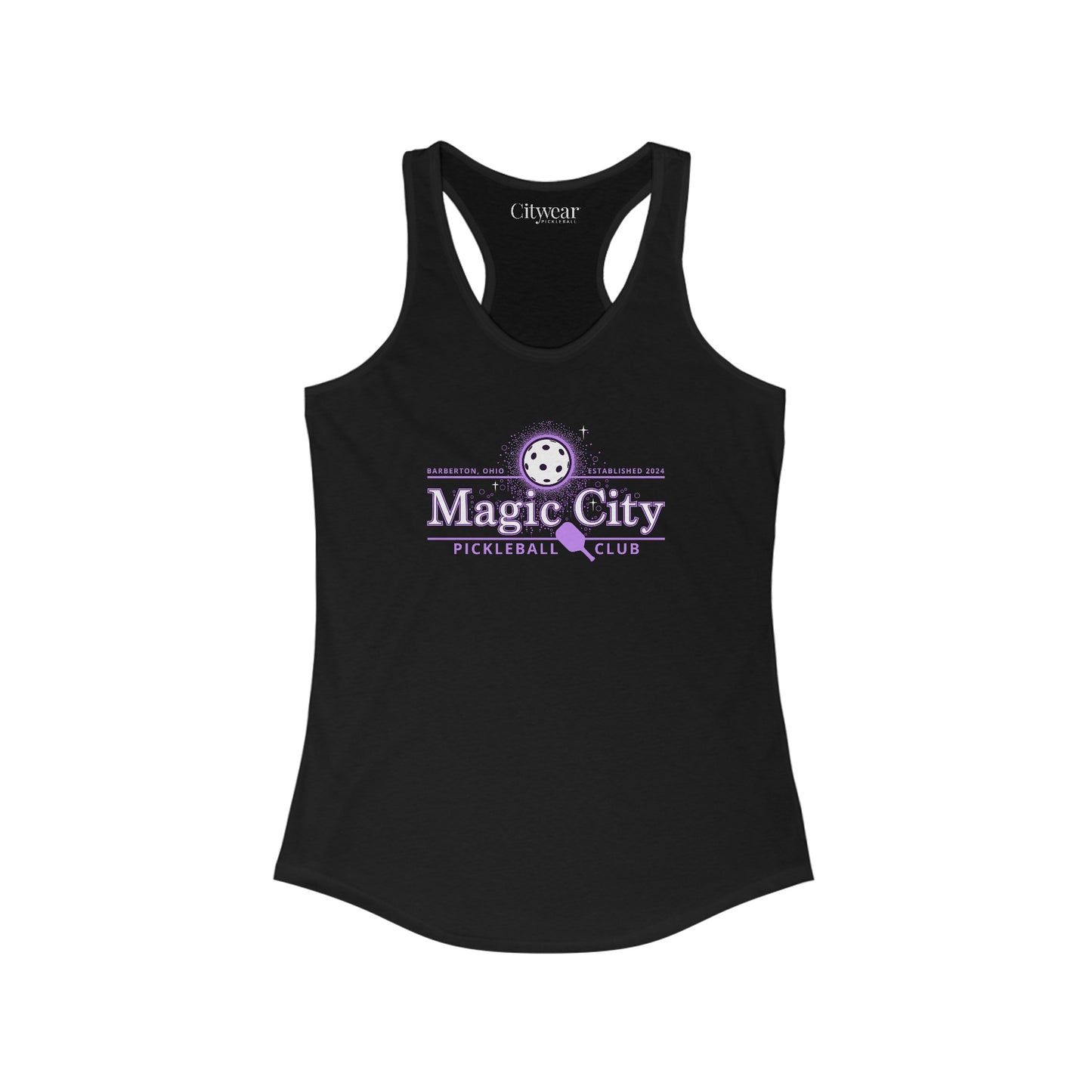 MCPC LOGO (FRONT & PICKLEBALL BACK) - Women's Ideal Racerback Tank