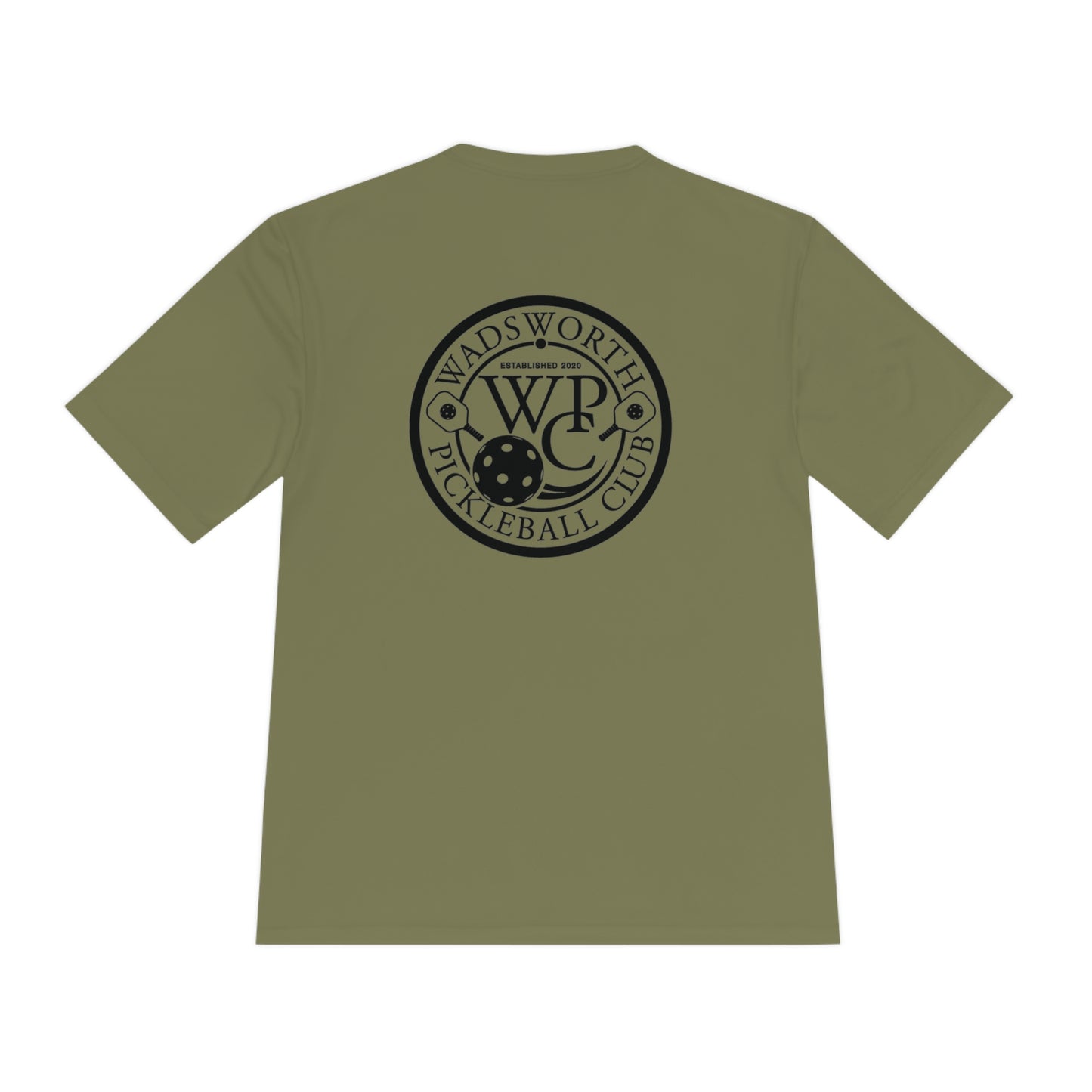 WPC BLACK VERTICAL LOGO SPORT-TEK (FRONT & LOGO BACK) - Unisex Moisture Wicking Tee