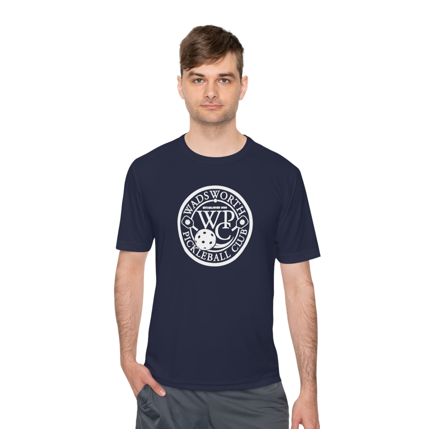WPC BLACK-WHITE LOGO SPORT-TEK (FRONT & PICKLEBALL BACK) - Unisex Moisture Wicking Tee