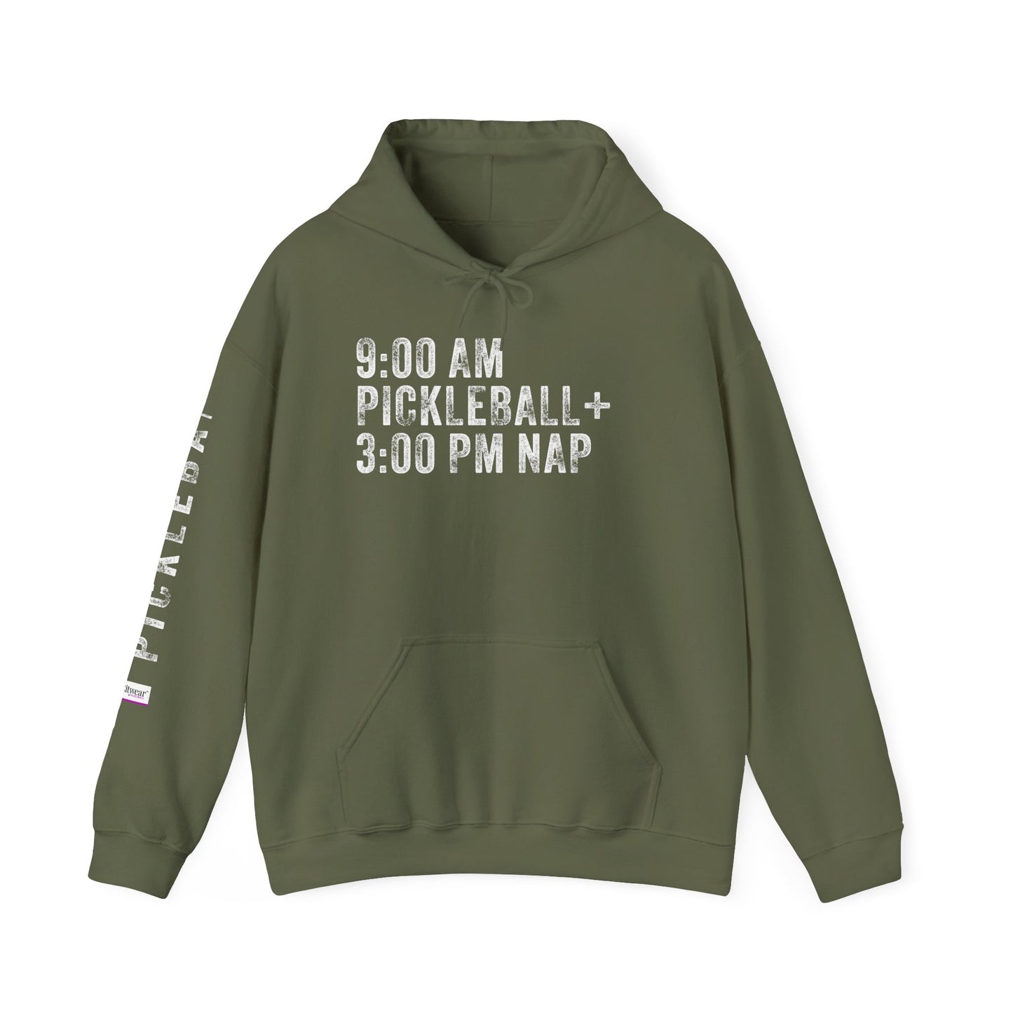 9:00 AM PICKLEBALL + 3:00 NAP, Unisex Heavy Blend™ Hooded Sweatshirt