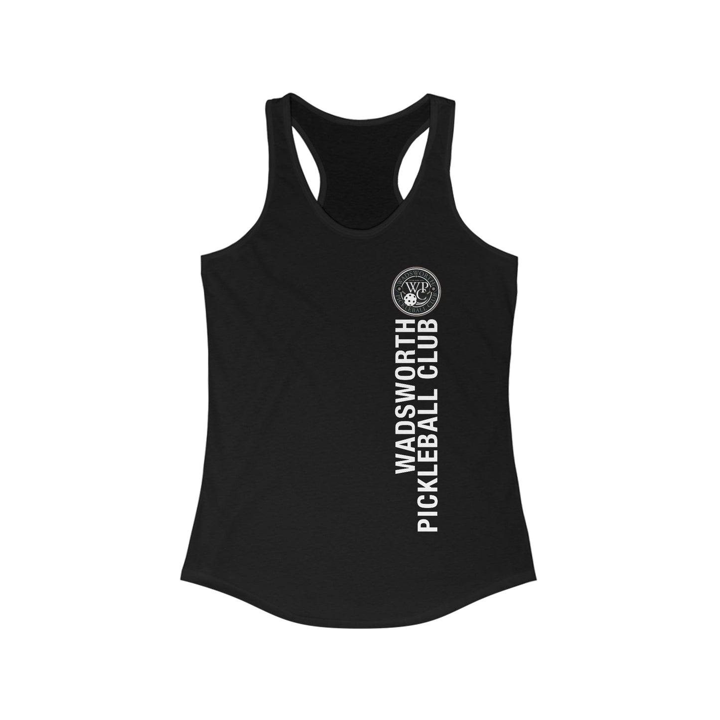WPC GRAY VERTICAL LOGO (FRONT ONLY) Women's Ideal Racerback Tank