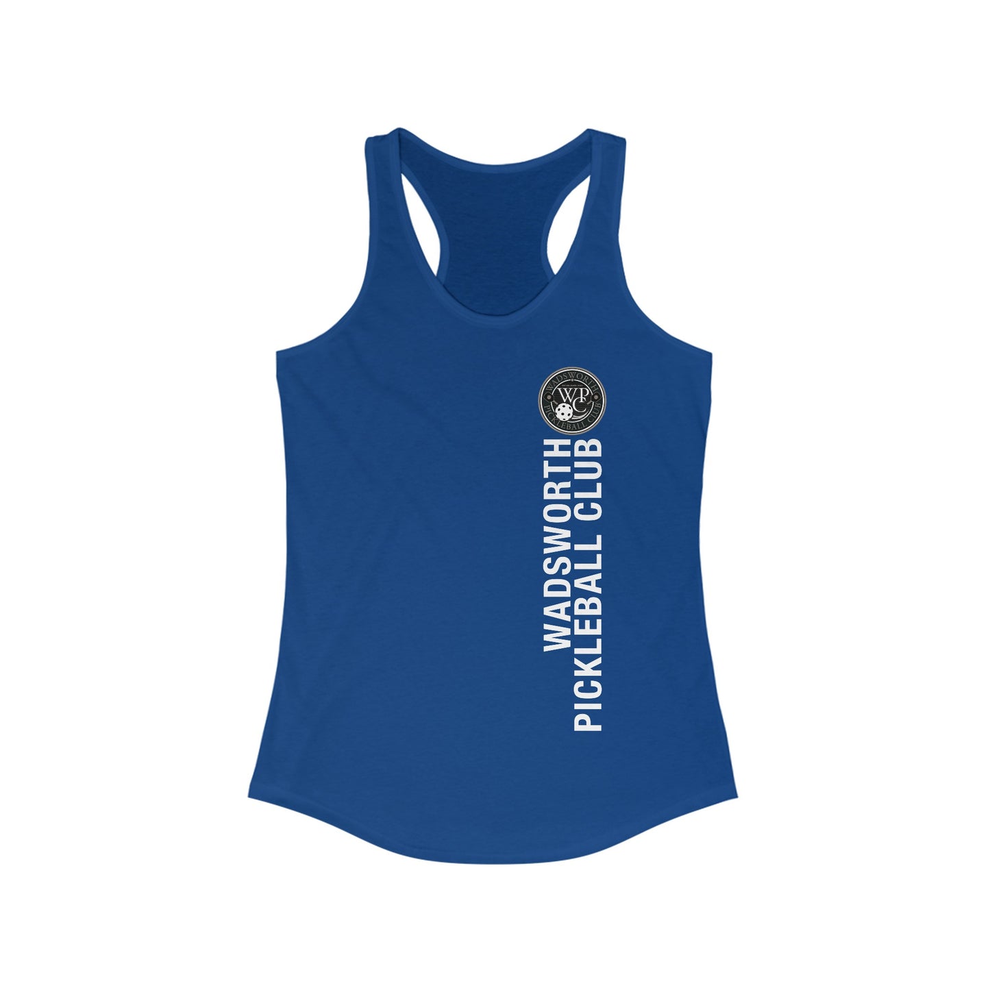 WPC GRAY VERTICAL LOGO (FRONT ONLY) Women's Ideal Racerback Tank