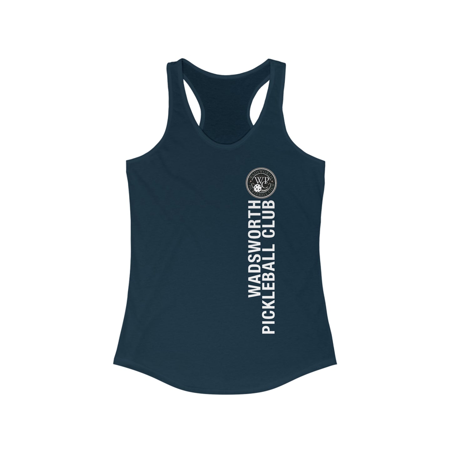 WPC GRAY VERTICAL LOGO (FRONT ONLY) Women's Ideal Racerback Tank