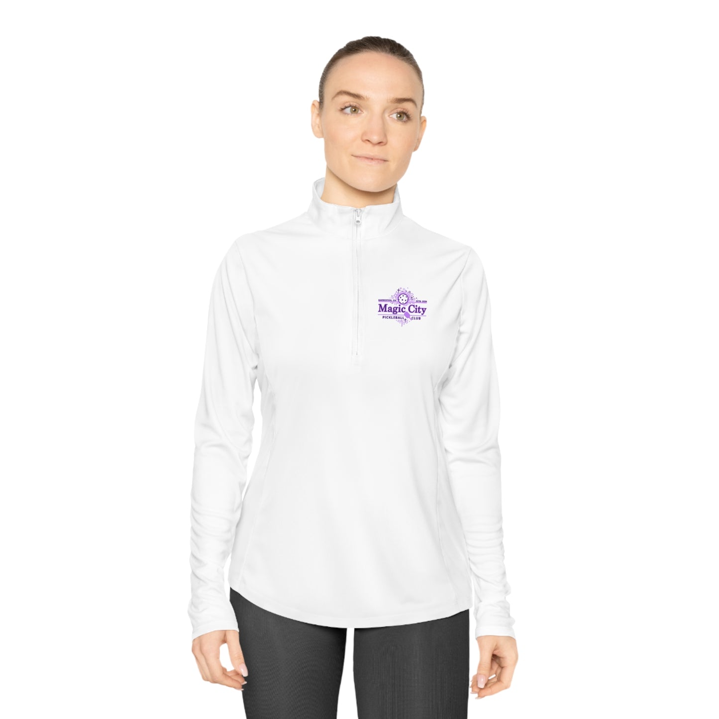 MCPC LOGO (FRONT & PICKLEBALL BACK) - Ladies Quarter-Zip Pullover