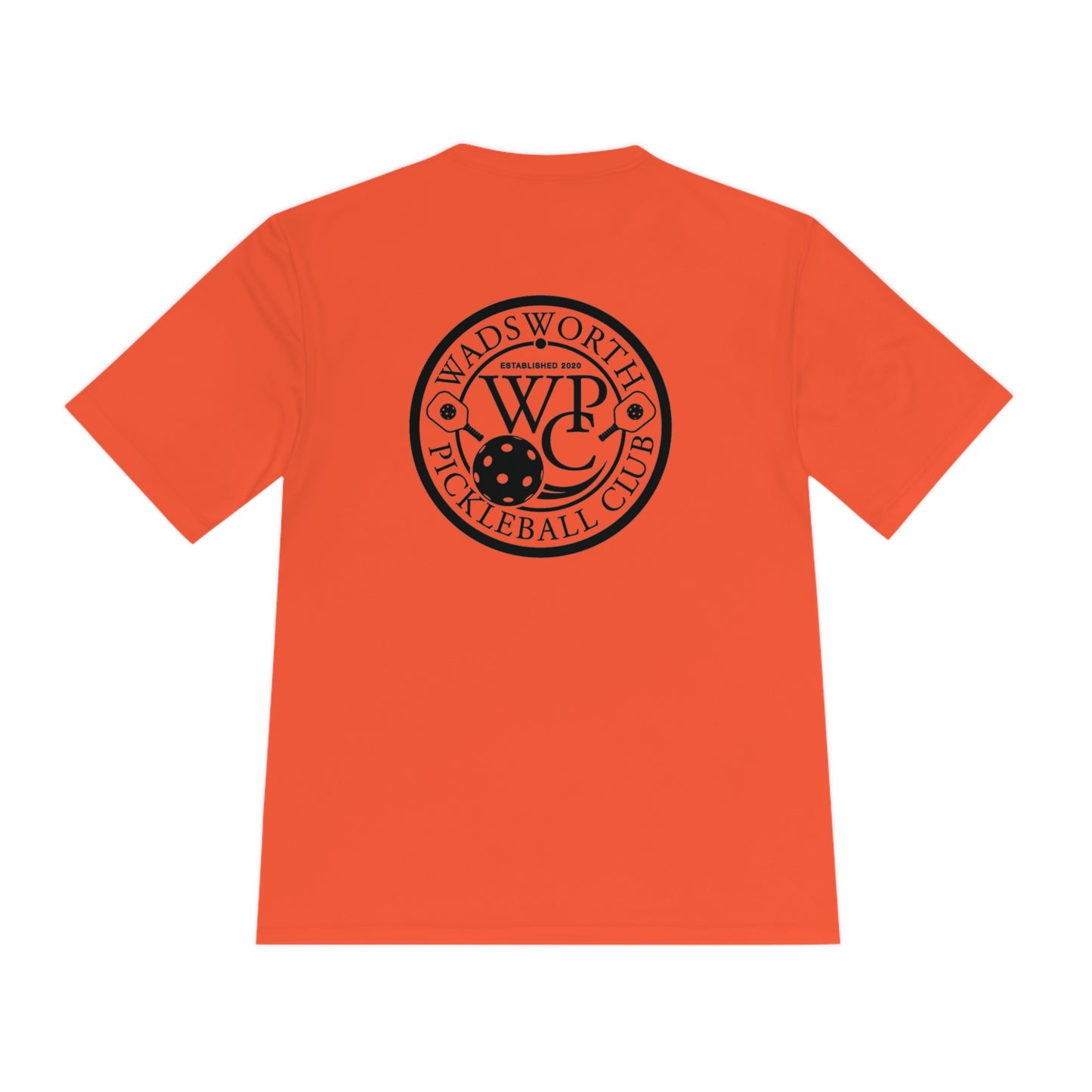 WPC BLACK VERTICAL LOGO SPORT-TEK (FRONT & LOGO BACK) - Unisex Moisture Wicking Tee