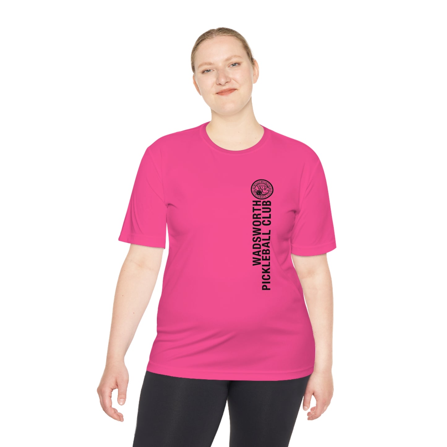 WPC BLACK VERTICAL LOGO SPORT-TEK (FRONT & LOGO BACK) - Unisex Moisture Wicking Tee
