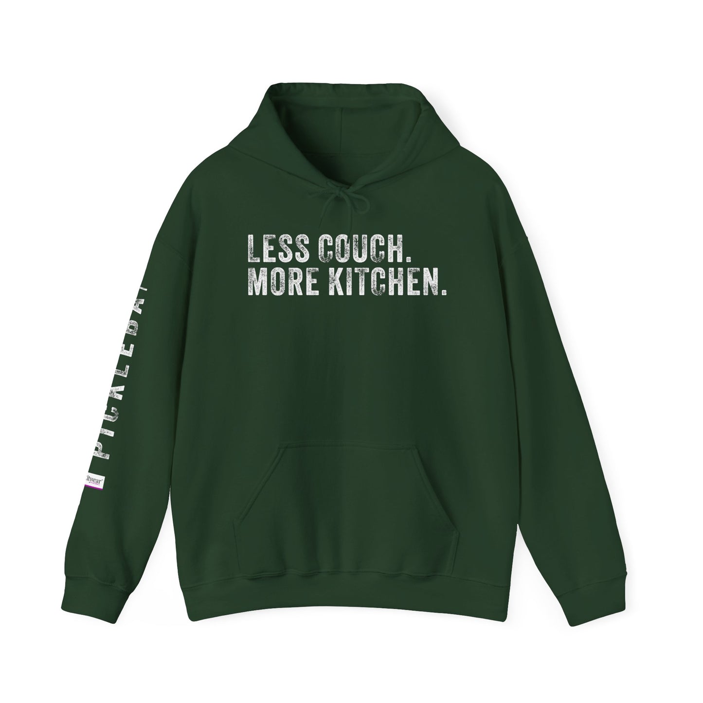 LESS COUCH. MORE KITCHEN, Unisex Heavy Blend™ Hooded Sweatshirt