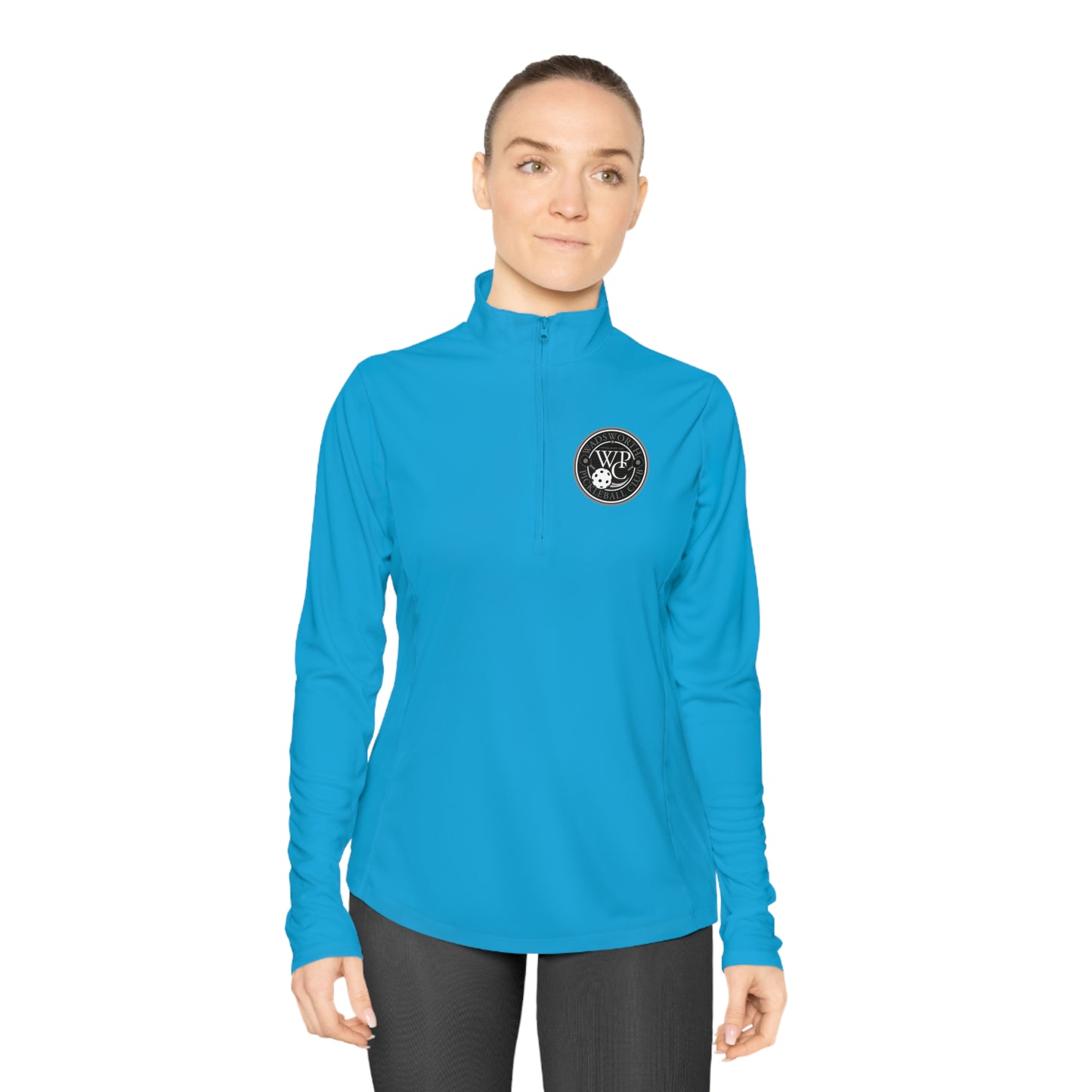 WPC CIRCULAR GRAY LOGOS LADIES SPORT-TEK (FRONT & BACK) - Ladies Quarter-Zip Pullover