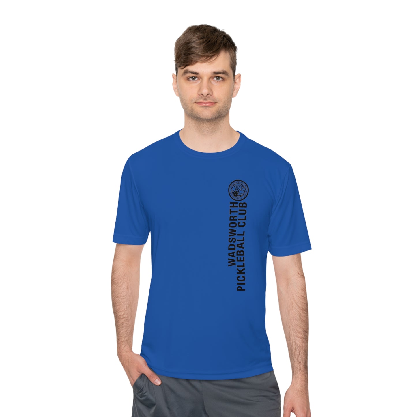 WPC BLACK VERTICAL LOGO SPORT-TEK (FRONT & LOGO BACK) - Unisex Moisture Wicking Tee