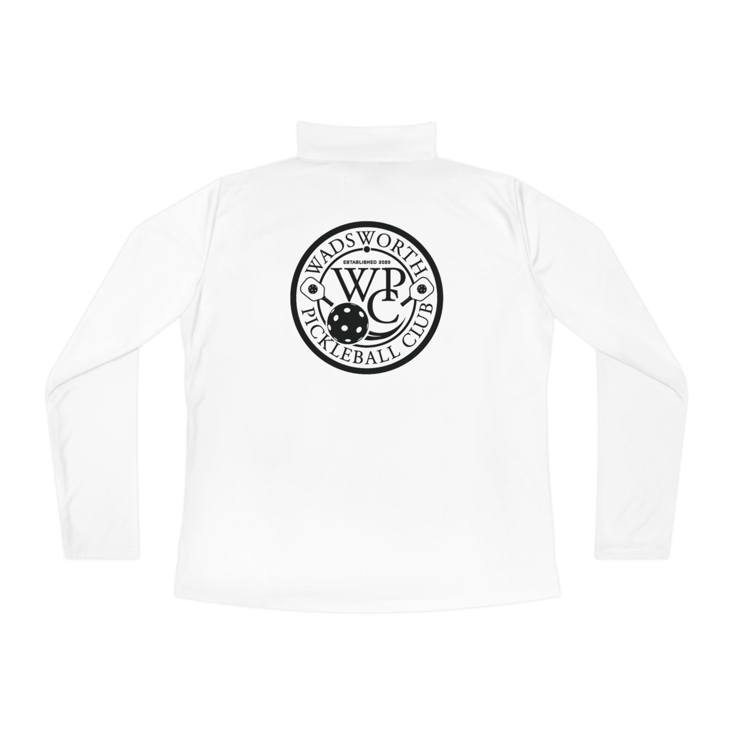 WPC BLACK-WHITE LOGOS LADIES SPORT-TEK (FRONT & BACK) - Ladies Quarter-Zip Pullover