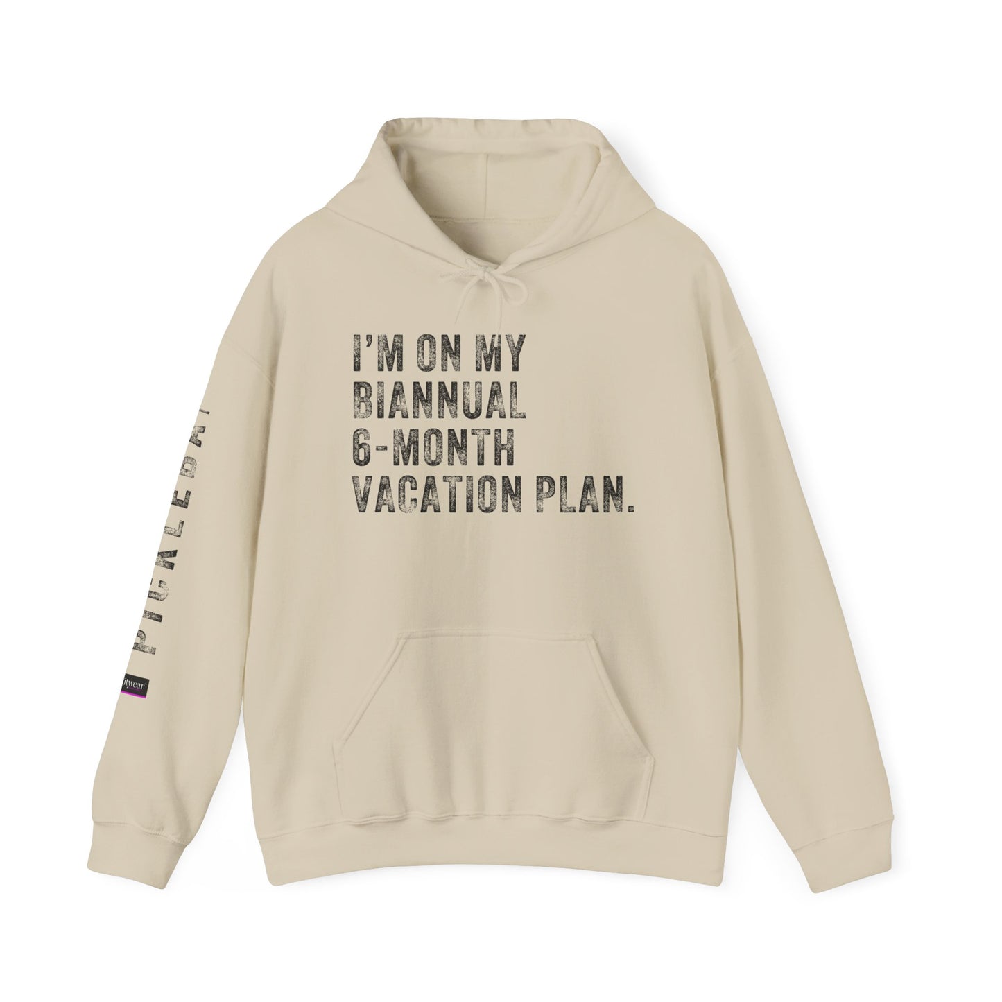 I'M ON MY BIANNUAL 6-MONTH VACATION, Unisex Heavy Blend™ Hooded Sweatshirt