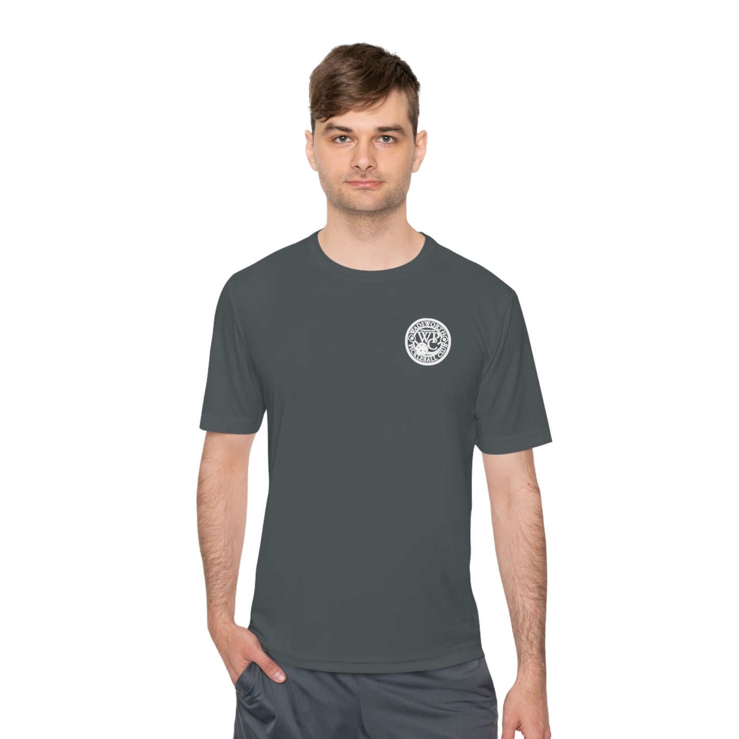 WPC BLACK-WHITE POCKET LOGO SPORT-TEK (FRONT & LOGO BACK) - Unisex Moisture Wicking Tee
