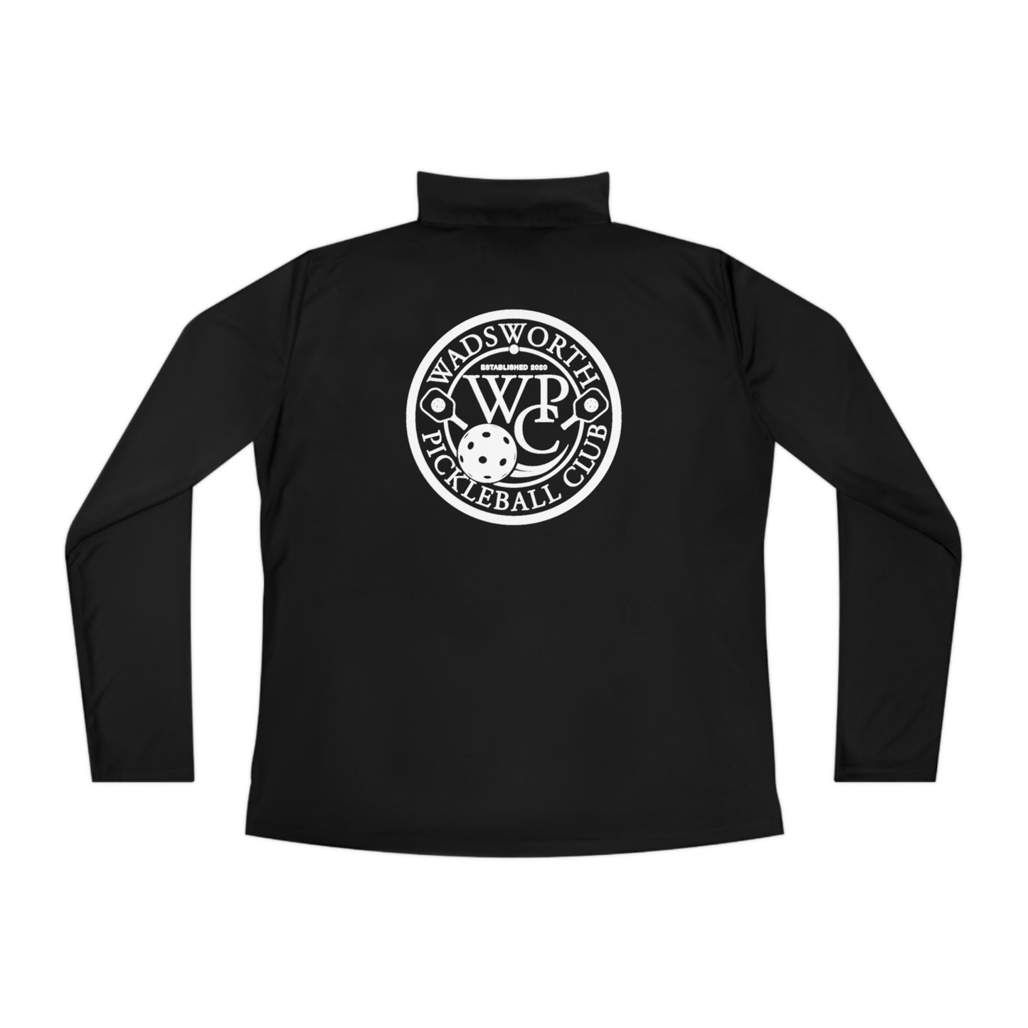 WPC BLACK-WHITE LOGOS LADIES SPORT-TEK (FRONT & BACK) - Ladies Quarter-Zip Pullover