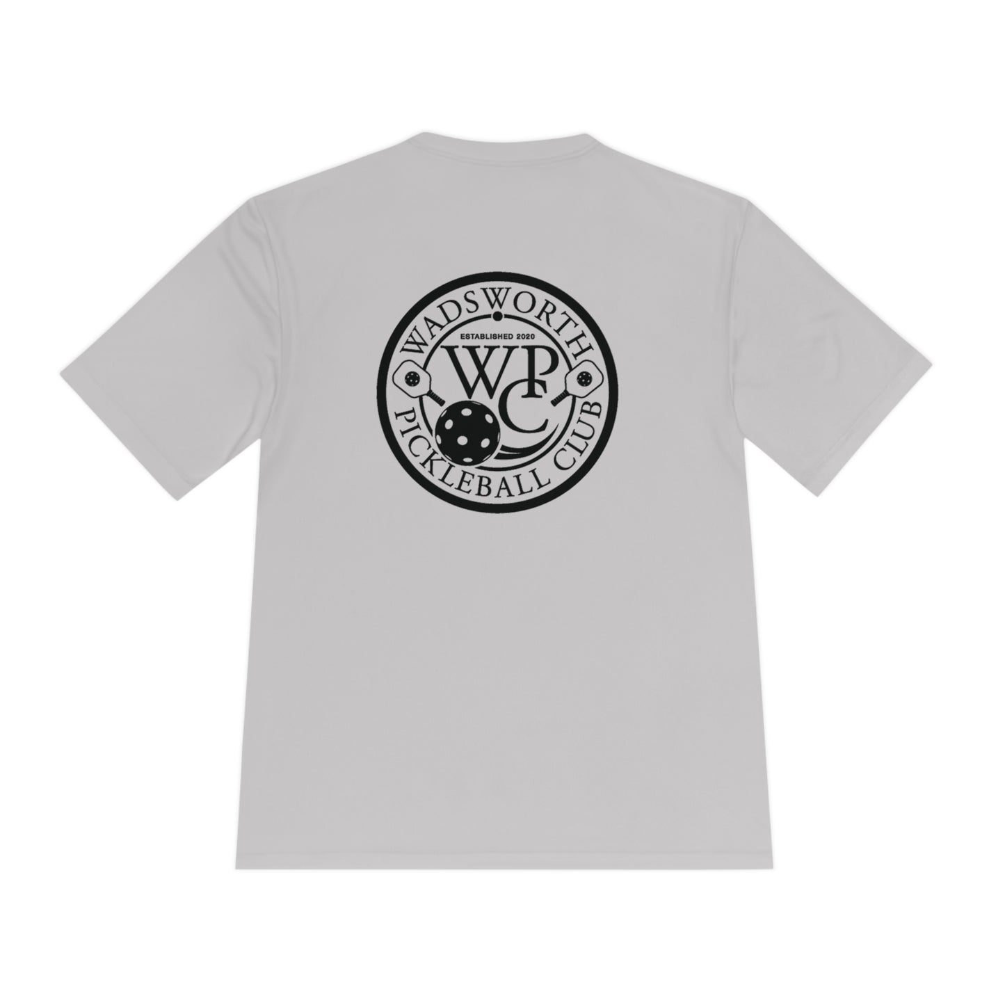 WPC BLACK VERTICAL LOGO SPORT-TEK (FRONT & LOGO BACK) - Unisex Moisture Wicking Tee