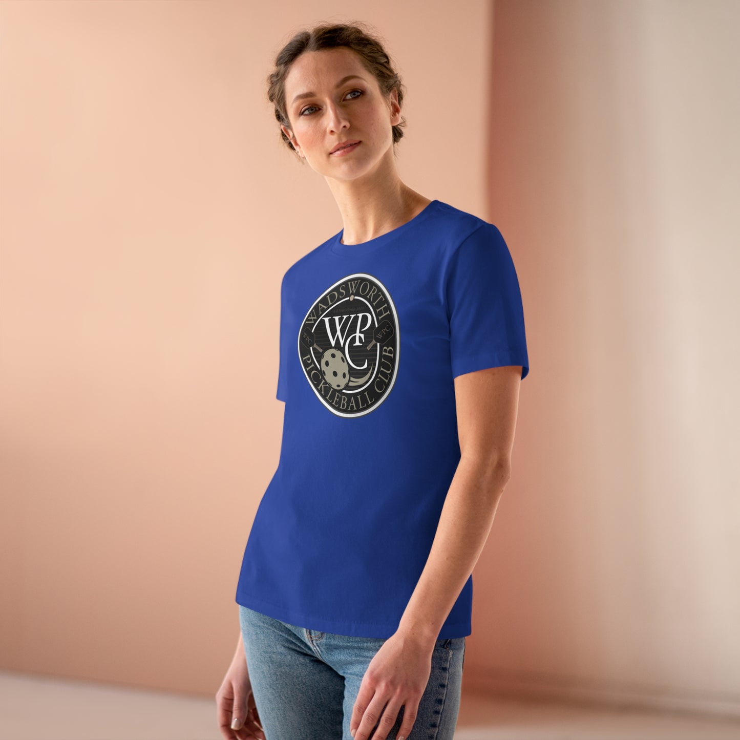 WPC GRAY WHITE, Relaxed Fit Women's T-shirt