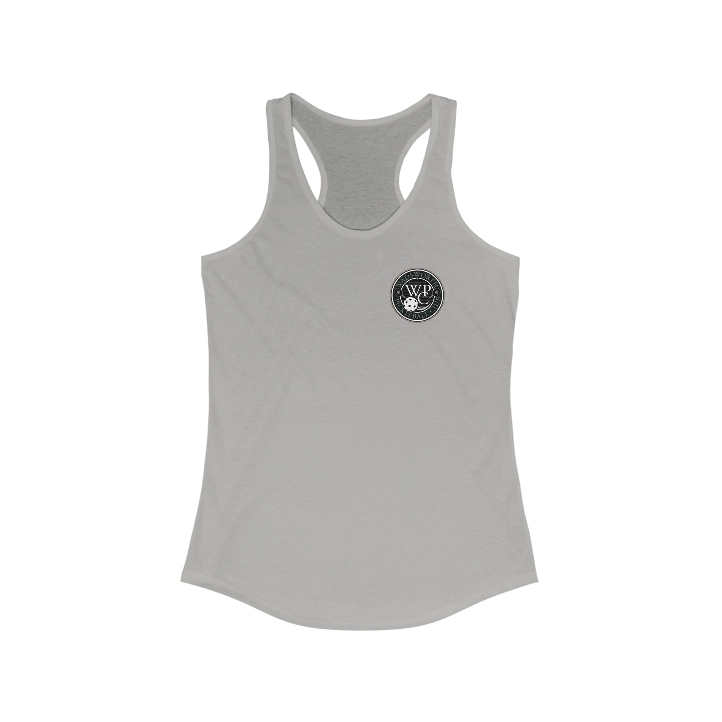 WPC GRAY POCKET LOGO (FRONT ONLY) Women's Ideal Racerback Tank