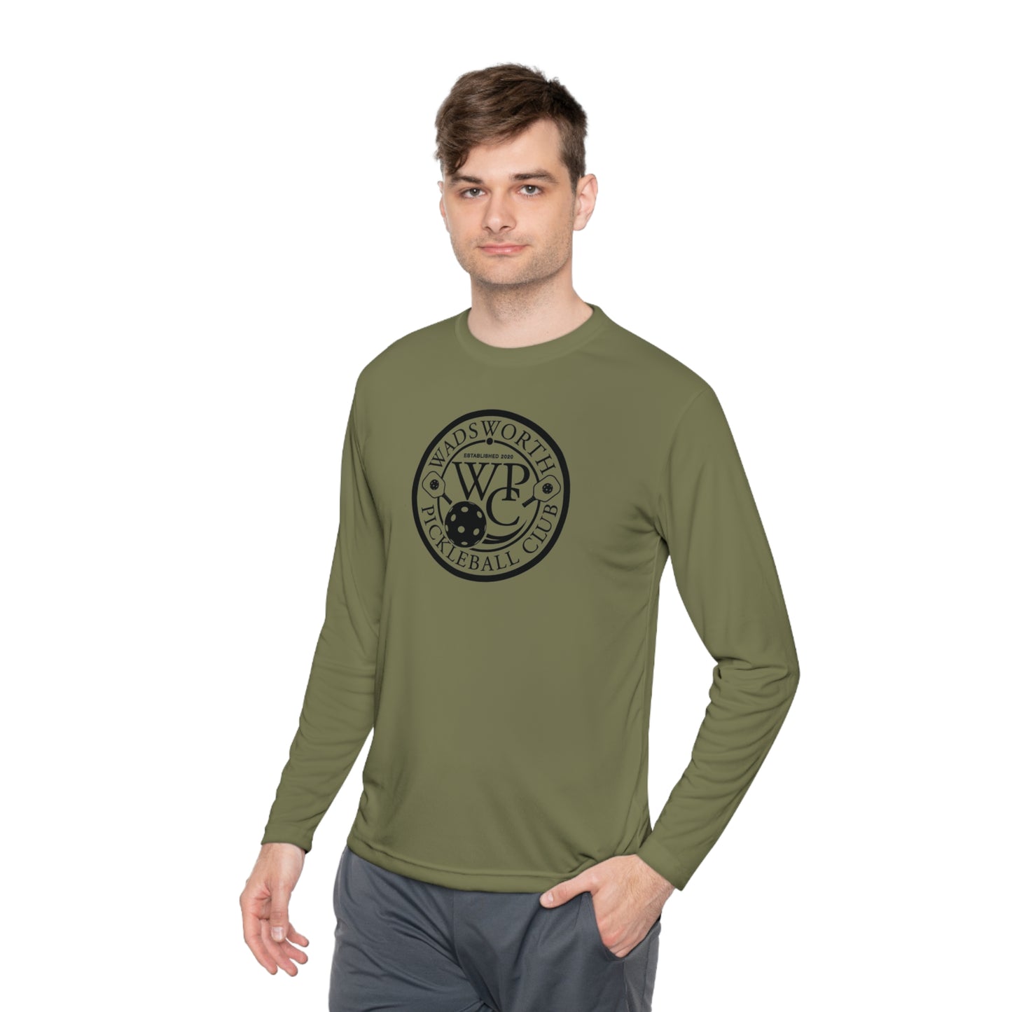 WPC BLACK-WHITE LOGO SPORT-TEK (FRONT & PICKLEBALL BACK) - Unisex Lightweight Long Sleeve Tee