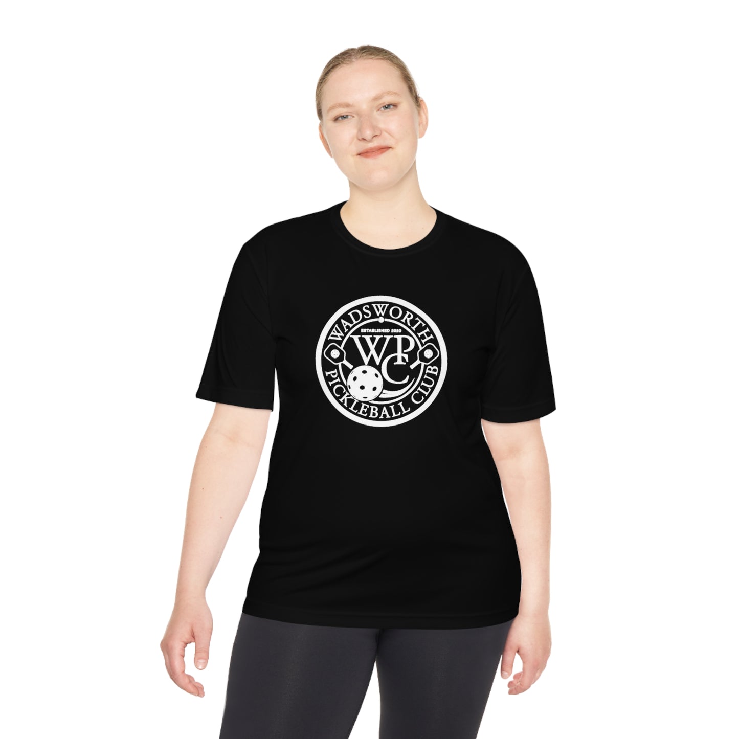 WPC BLACK-WHITE LOGO SPORT-TEK (FRONT & PICKLEBALL BACK) - Unisex Moisture Wicking Tee