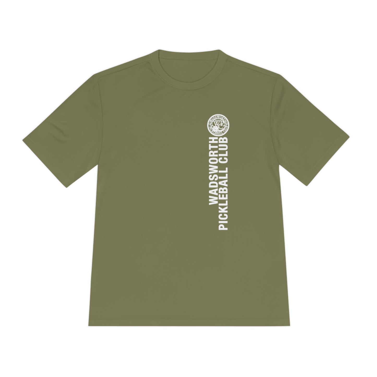 WPC WHITE-GRAY VERTICAL LOGO SPORT-TEK (FRONT & LOGO BACK) - Unisex Moisture Wicking Tee