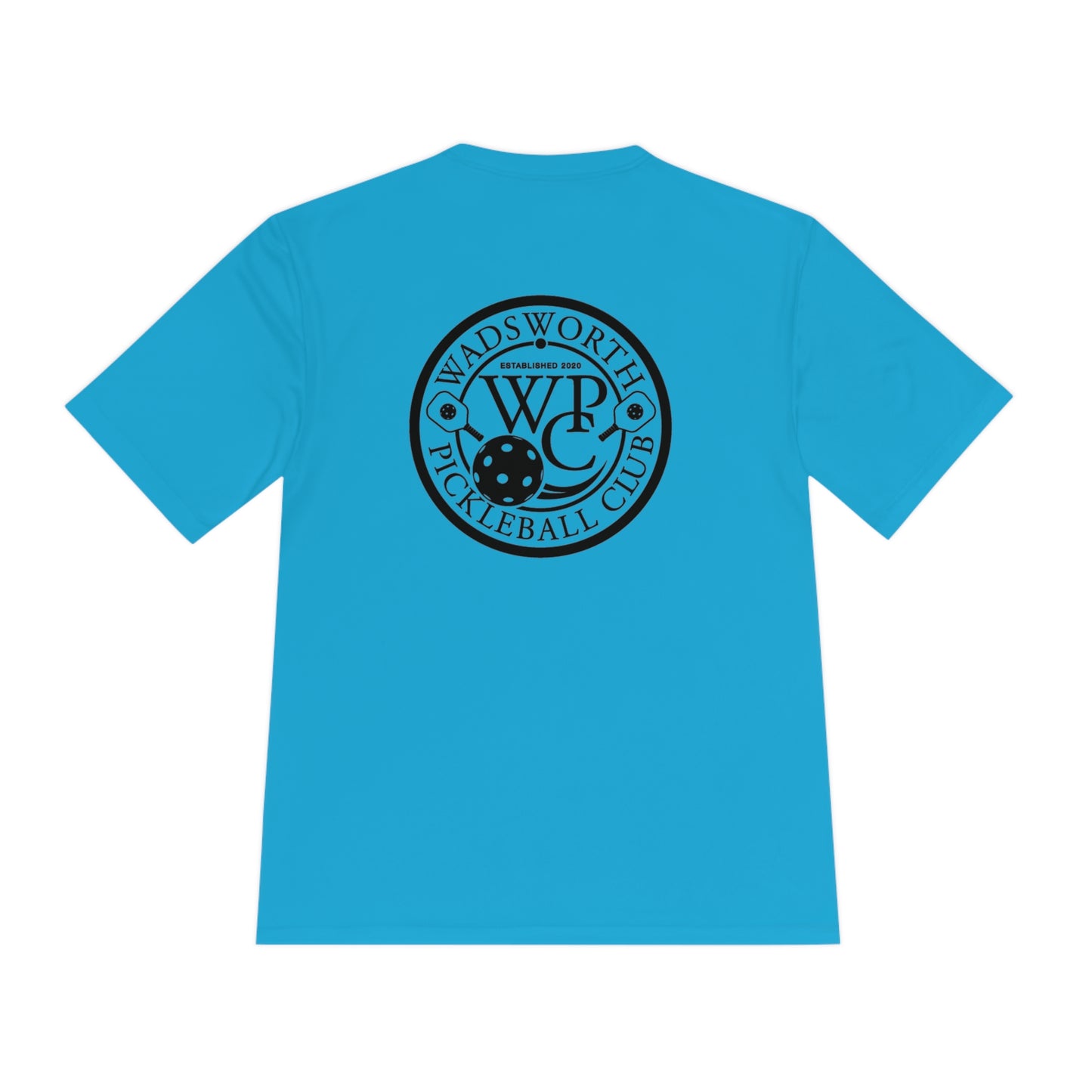 WPC BLACK VERTICAL LOGO SPORT-TEK (FRONT & LOGO BACK) - Unisex Moisture Wicking Tee