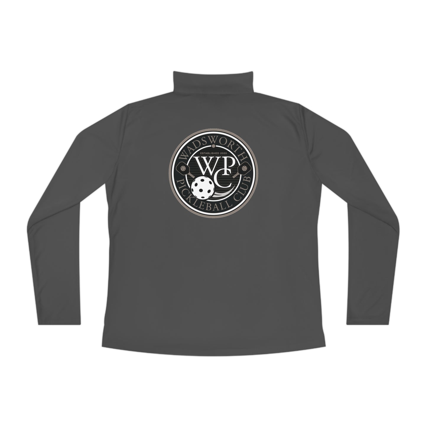 WPC CIRCULAR GRAY LOGOS LADIES SPORT-TEK (FRONT & BACK) - Ladies Quarter-Zip Pullover