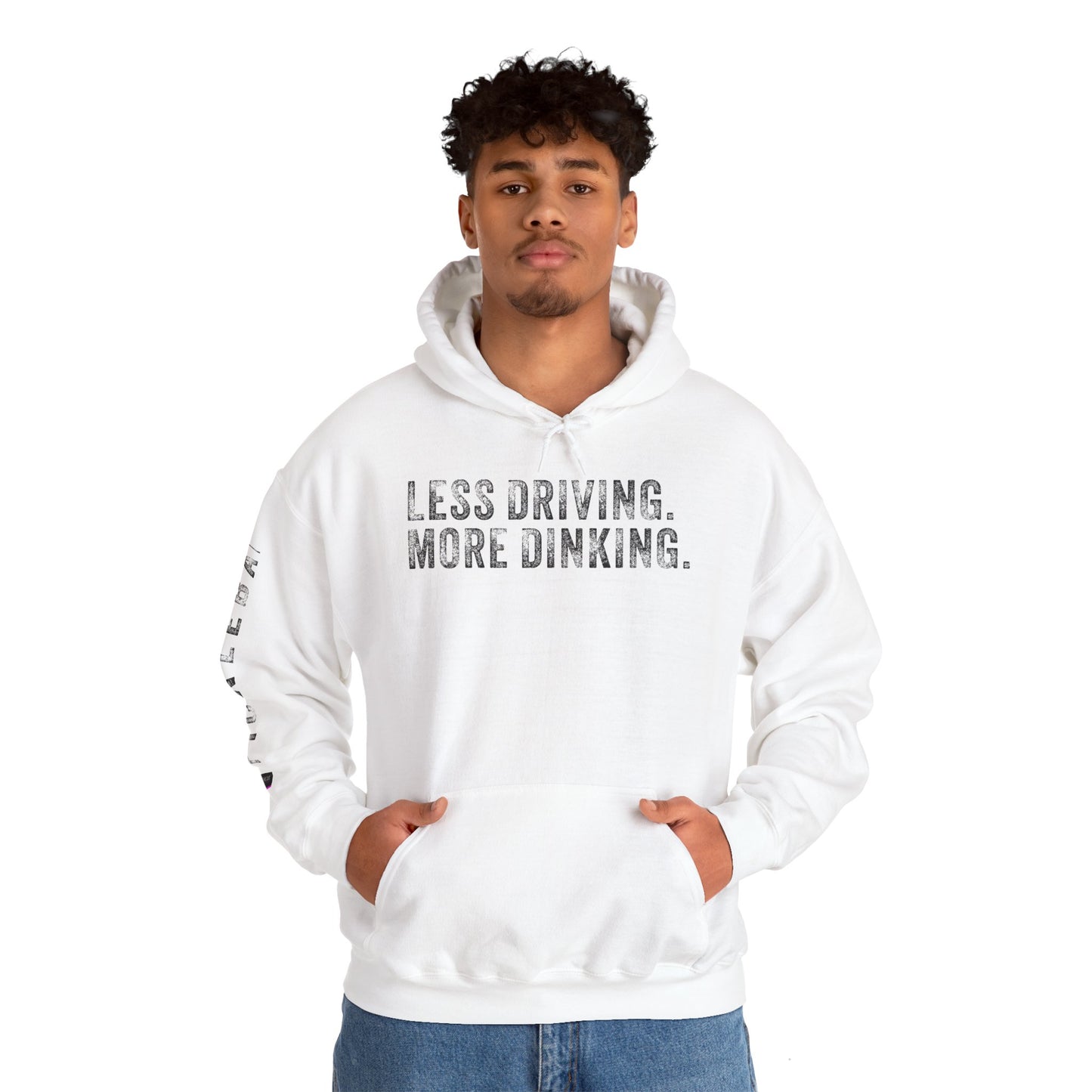 LESS DRIVING. MORE DINKING. Unisex Heavy Blend™ Hooded Sweatshirt