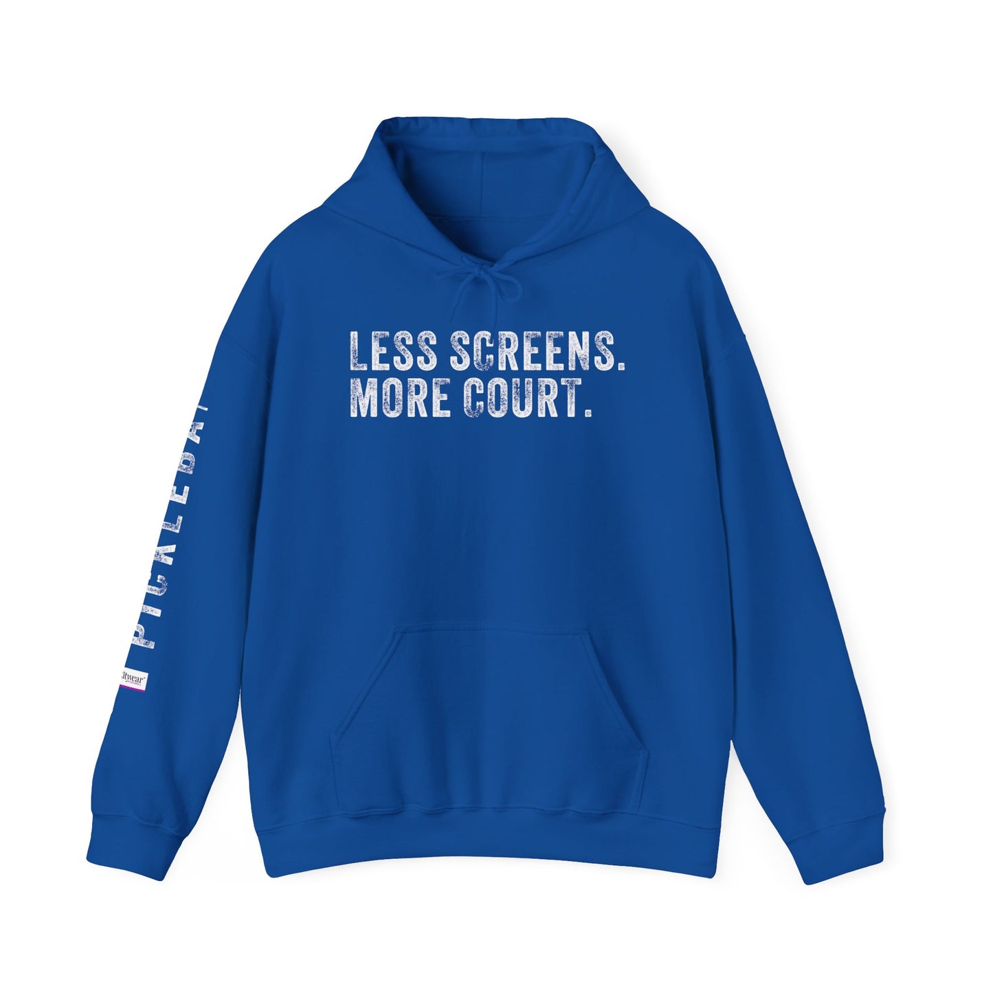 LESS SCREENS. MORE COURT, Unisex Heavy Blend™ Hooded Sweatshirt