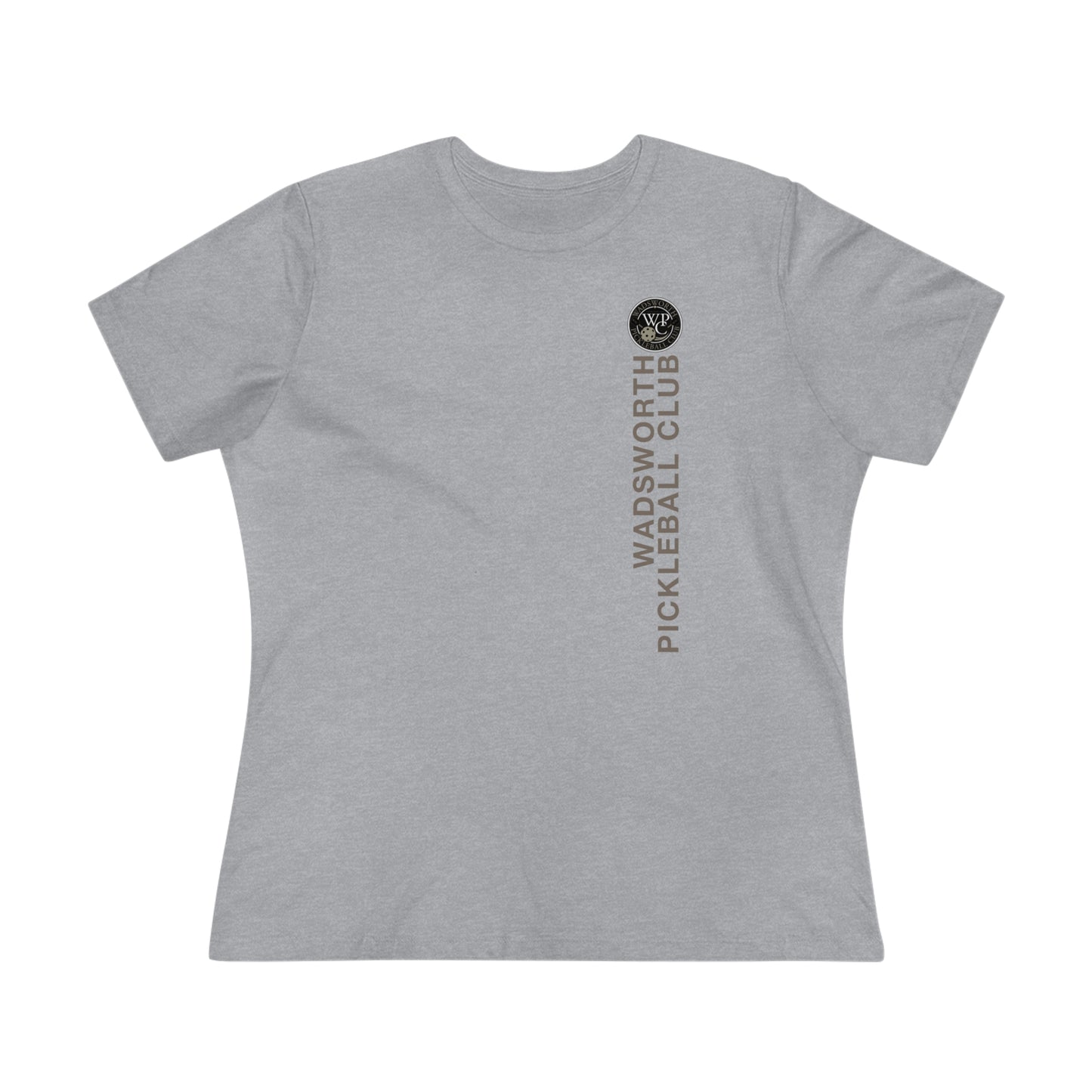 WPC VERTICAL GRAY WHITE, Relaxed Fit Women's T-shirt