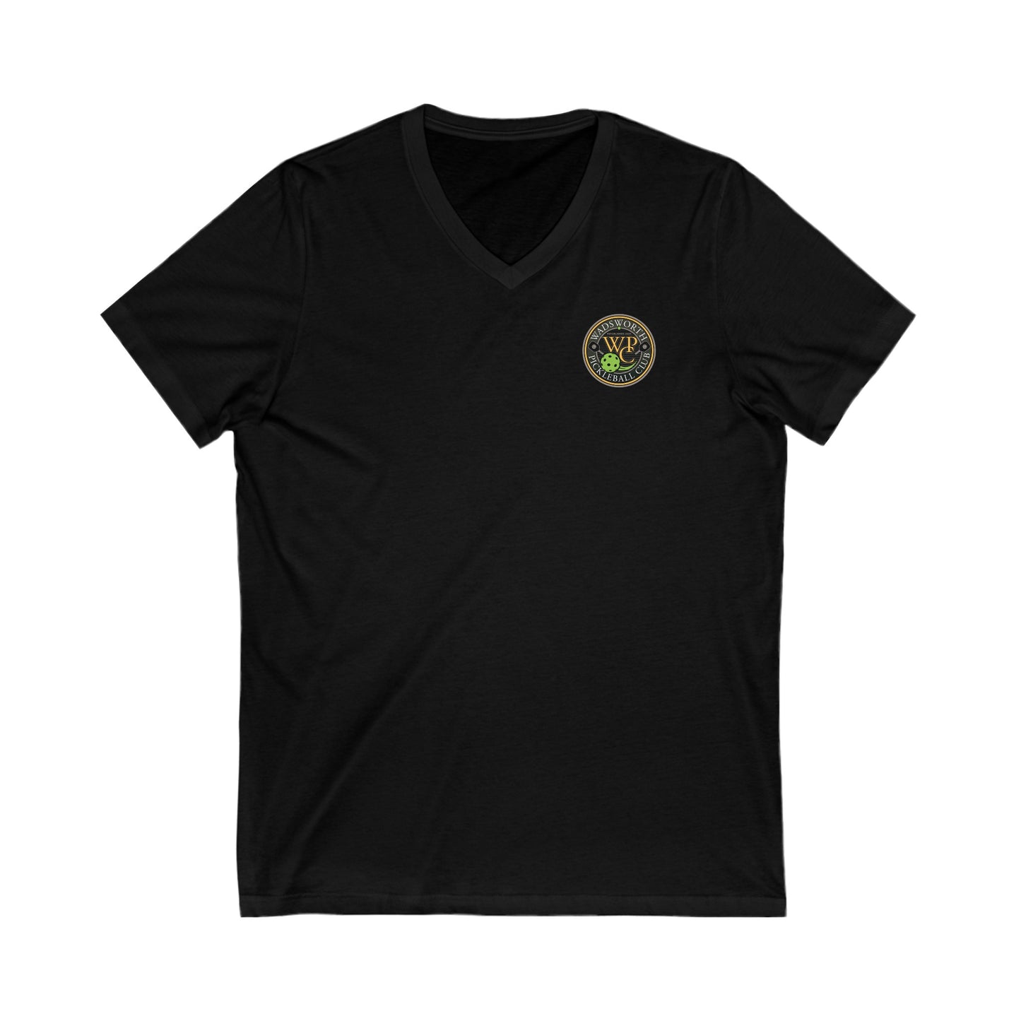 WPC COLOR POCKET LOGO (FRONT & PICKLEBALL BACK) V-NECK - Unisex Jersey Short Sleeve V-Neck Tee