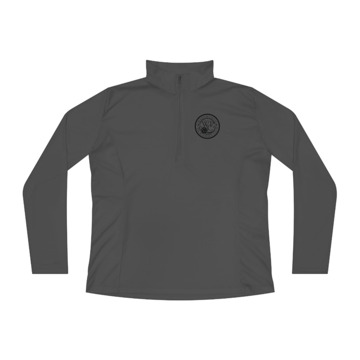 WPC BLACK-WHITE LOGOS LADIES SPORT-TEK (FRONT & BACK) - Ladies Quarter-Zip Pullover