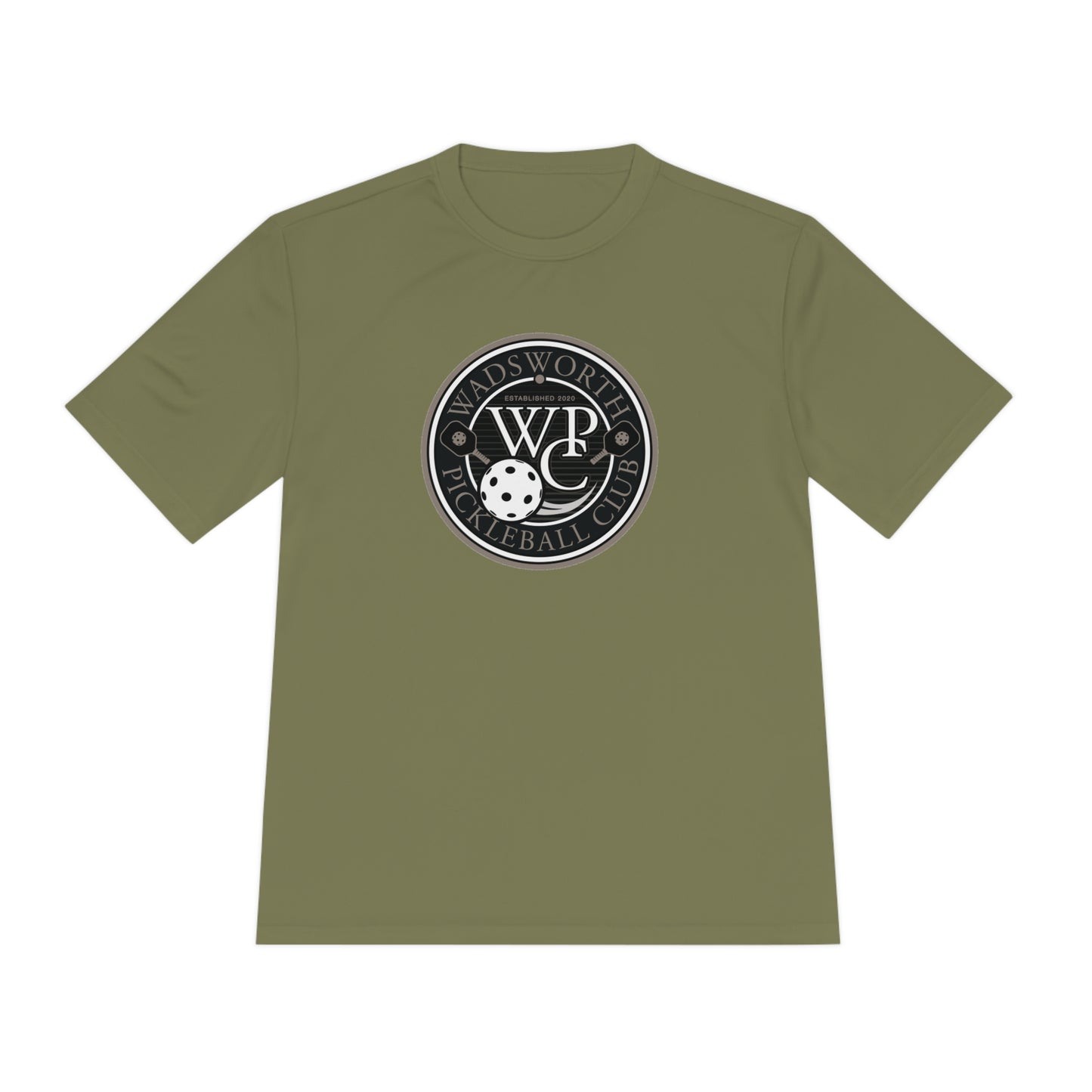 WPC GRAY LOGO SPORT-TEK (FRONT & PICKLEBALL BACK) - Unisex Moisture Wicking Tee