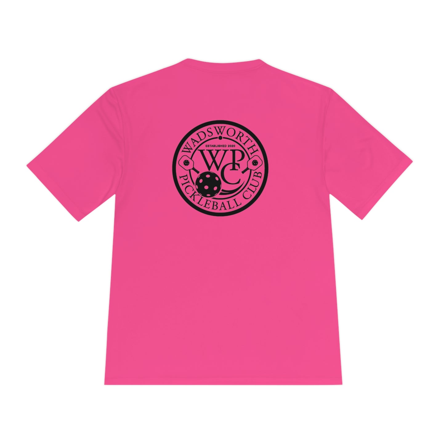 WPC BLACK-WHITE POCKET LOGO SPORT-TEK (FRONT & LOGO BACK) - Unisex Moisture Wicking Tee