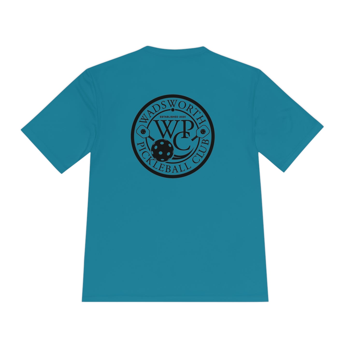 WPC BLACK VERTICAL LOGO SPORT-TEK (FRONT & LOGO BACK) - Unisex Moisture Wicking Tee