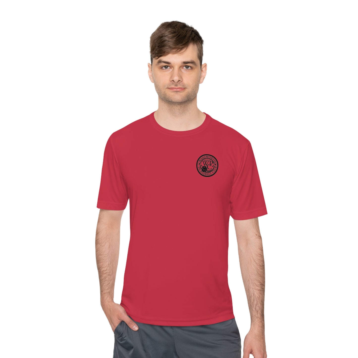 WPC BLACK-WHITE POCKET LOGO SPORT-TEK (FRONT & LOGO BACK) - Unisex Moisture Wicking Tee