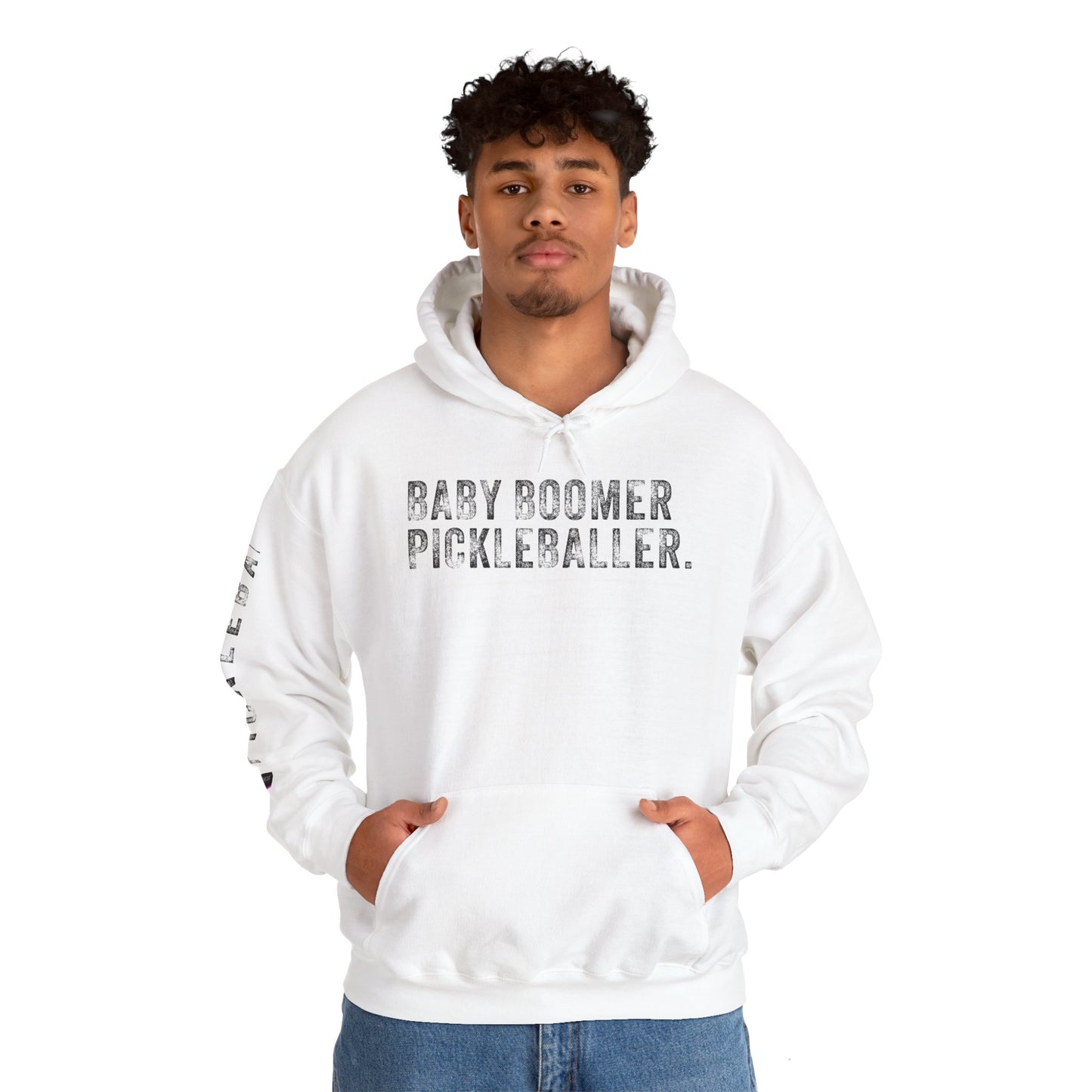 BABY BOOMER PICKLEBALLER, Unisex Heavy Blend™ Hooded Sweatshirt