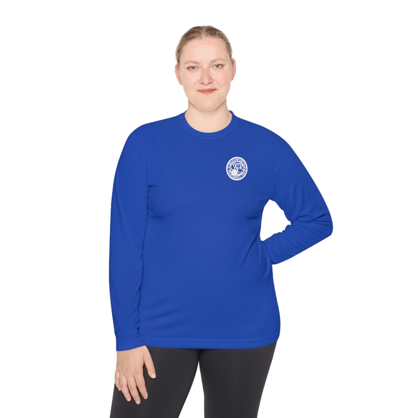 WPC WHITE-BLACK LOGOS SPORT-TEK (FRONT & BACK) - Unisex Lightweight Long Sleeve Tee