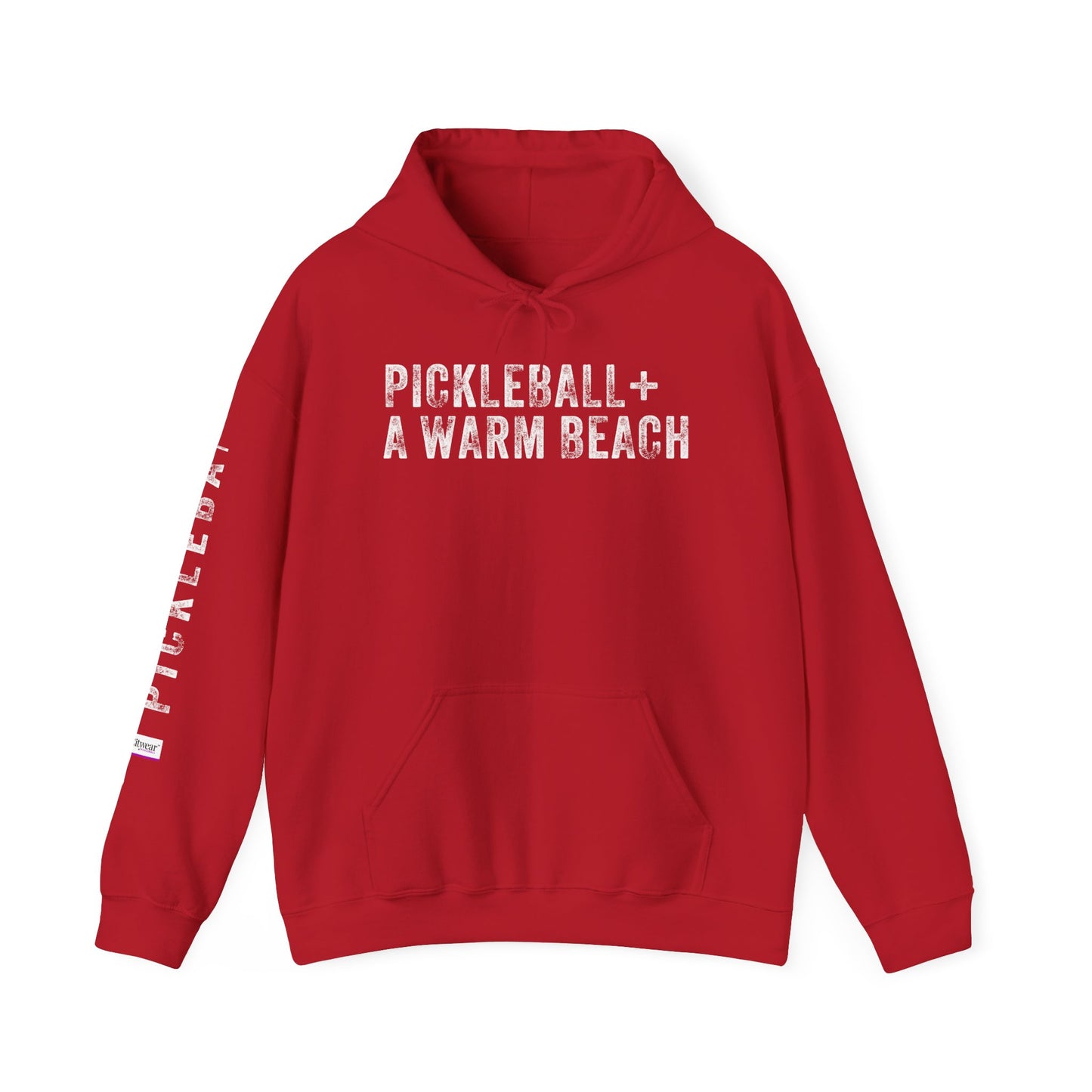 PICKLEBALL + A WARM BEACH, Unisex Heavy Blend™ Hooded Sweatshirt