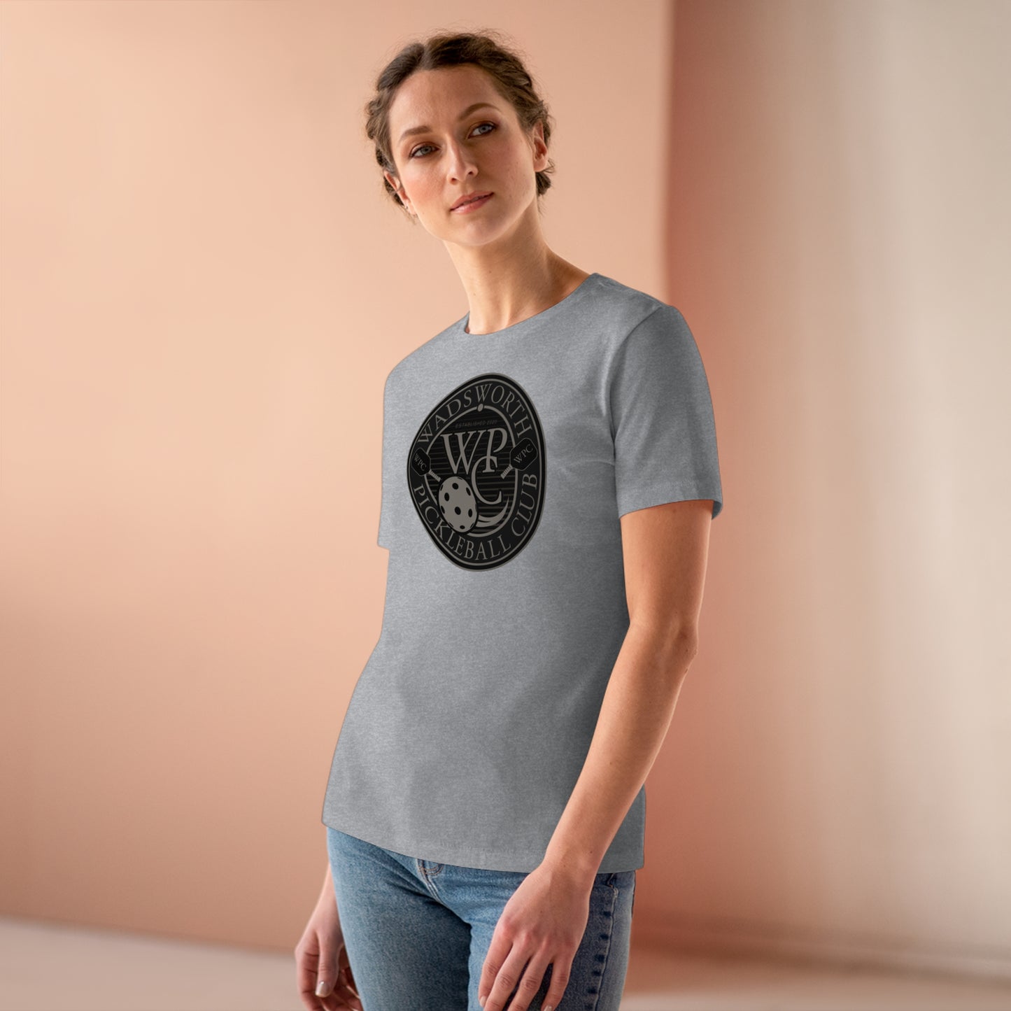 WPC GRAY BLACK, Relaxed Fit Women's T-shirt