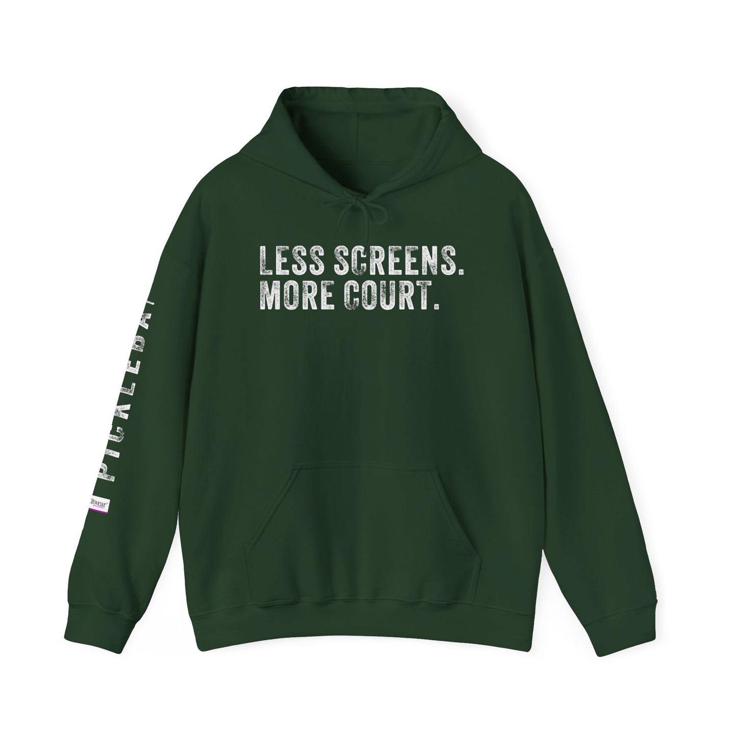 LESS SCREENS. MORE COURT, Unisex Heavy Blend™ Hooded Sweatshirt