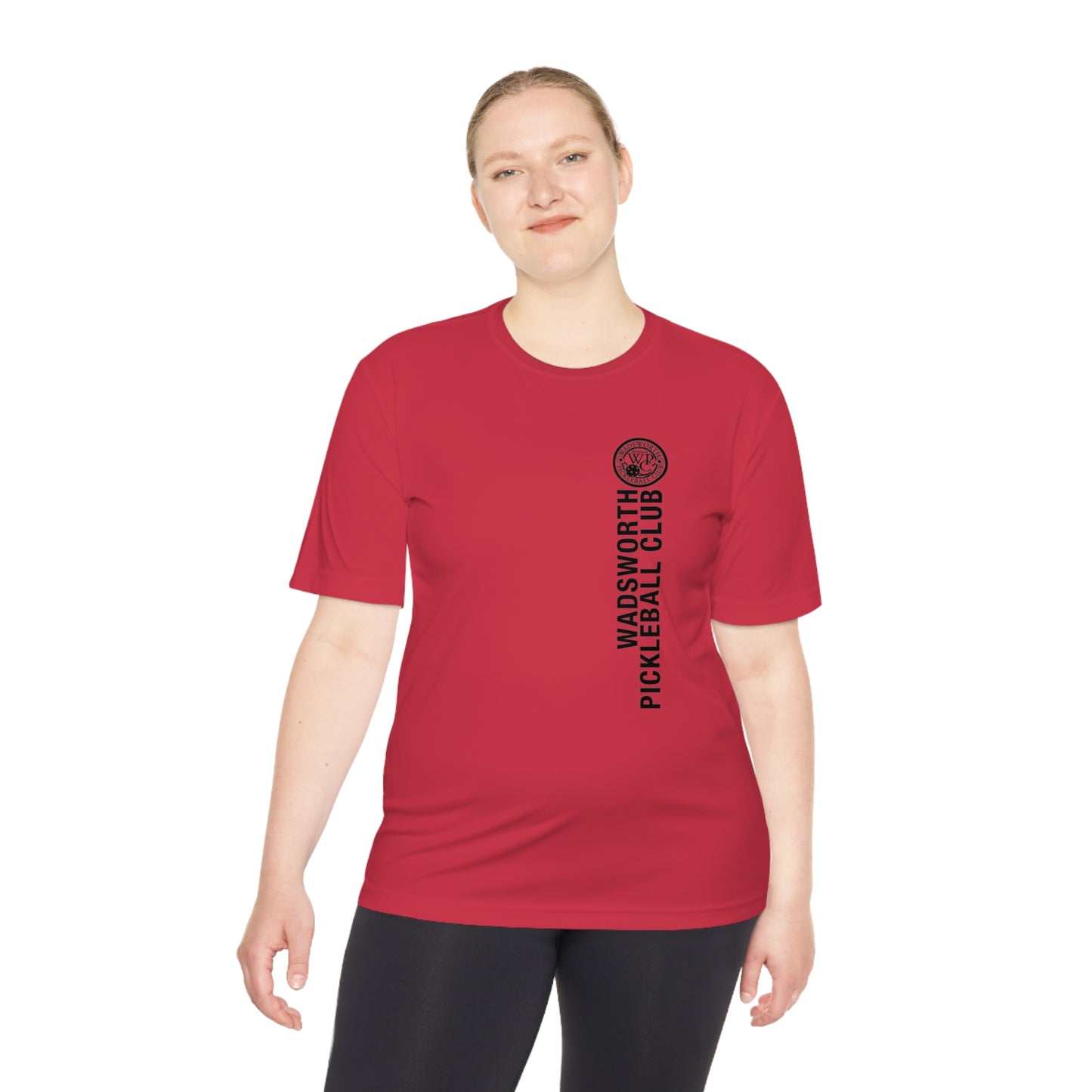 WPC BLACK VERTICAL LOGO SPORT-TEK (FRONT & LOGO BACK) - Unisex Moisture Wicking Tee