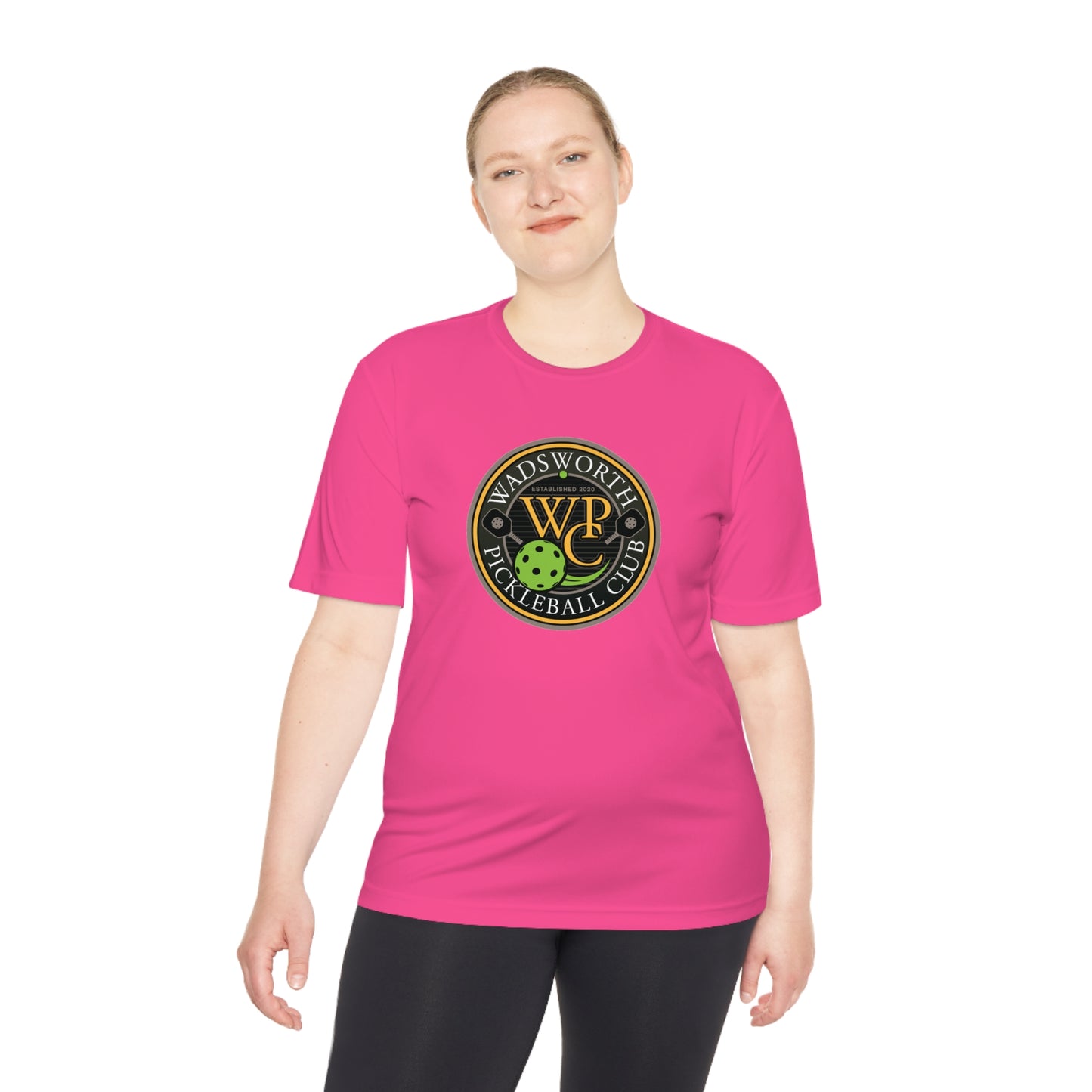 WPC COLOR LOGO SPORT-TEK (FRONT & PICKLEBALL BACK) - Unisex Moisture Wicking Tee