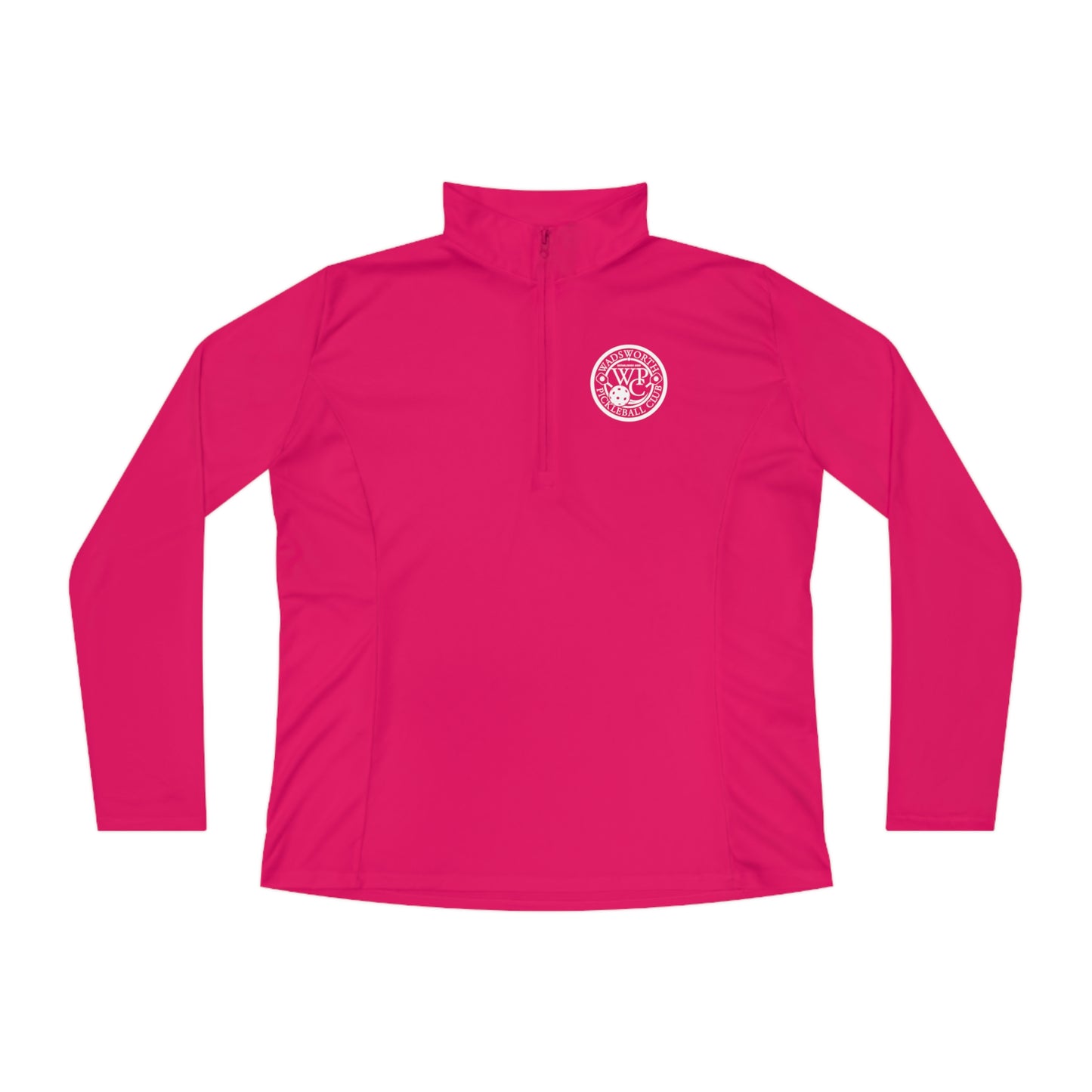 WPC BLACK-WHITE LOGOS LADIES SPORT-TEK (FRONT & BACK) - Ladies Quarter-Zip Pullover