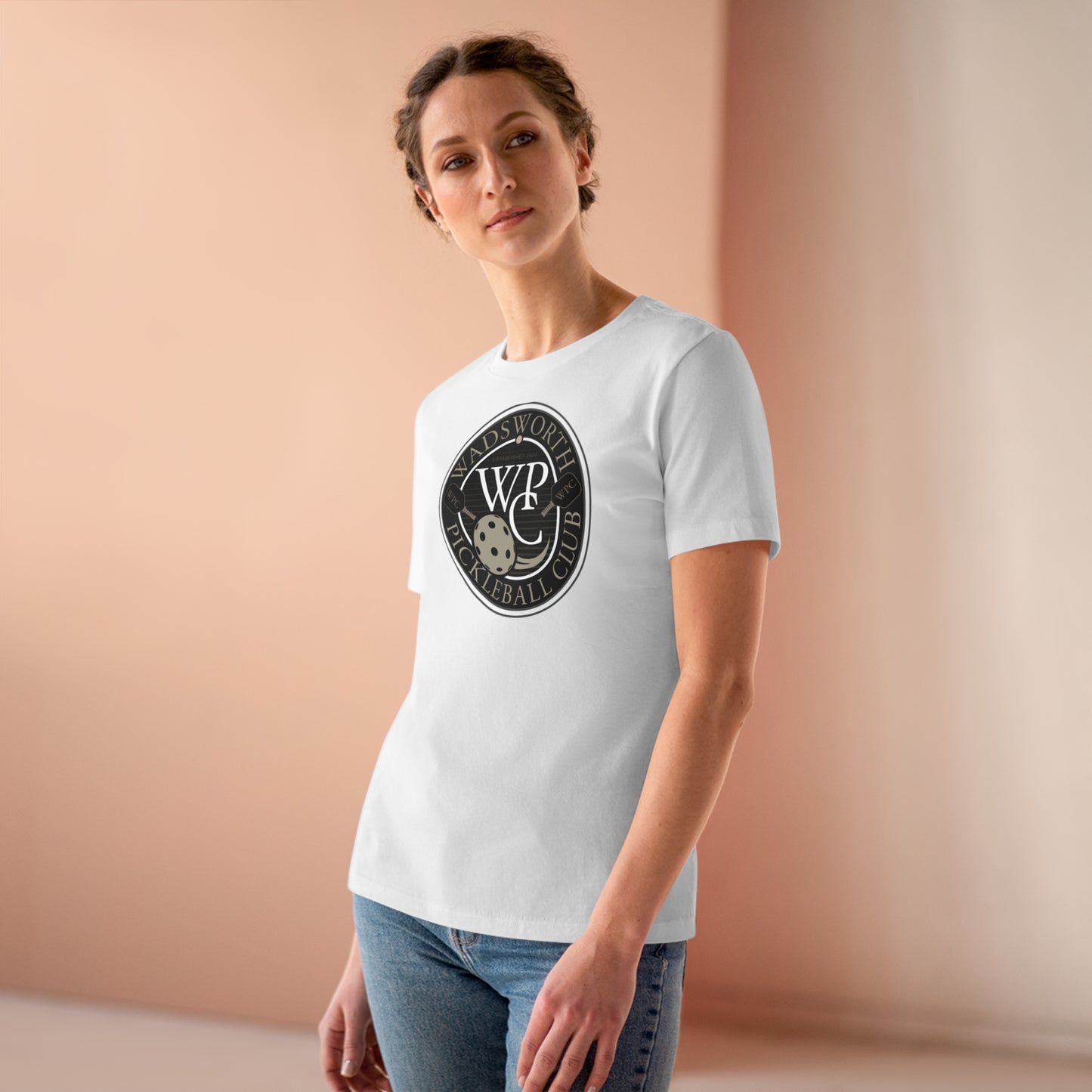 WPC GRAY WHITE, Relaxed Fit Women's T-shirt