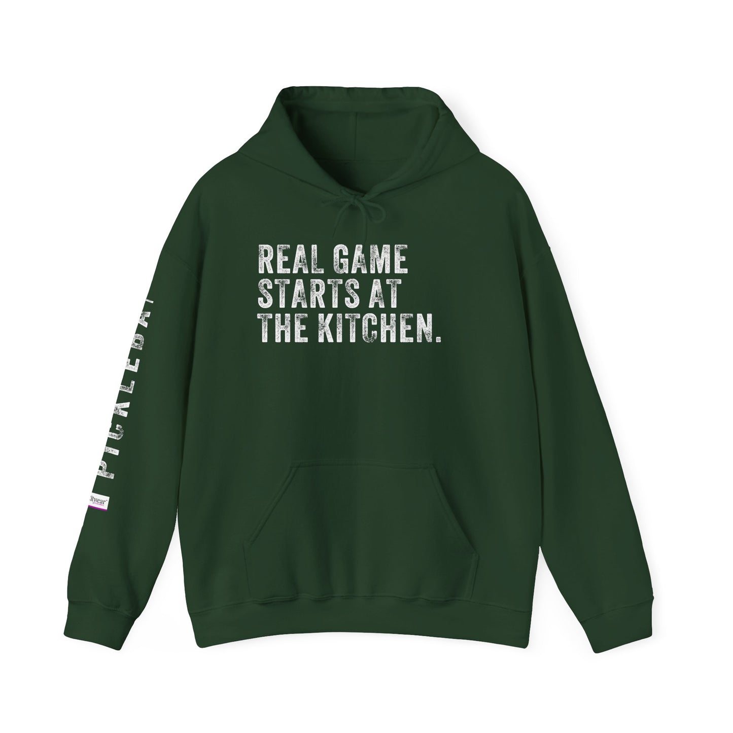 REAL GAME STARTS AT THE KITCHEN, Unisex Heavy Blend™ Hooded Sweatshirt