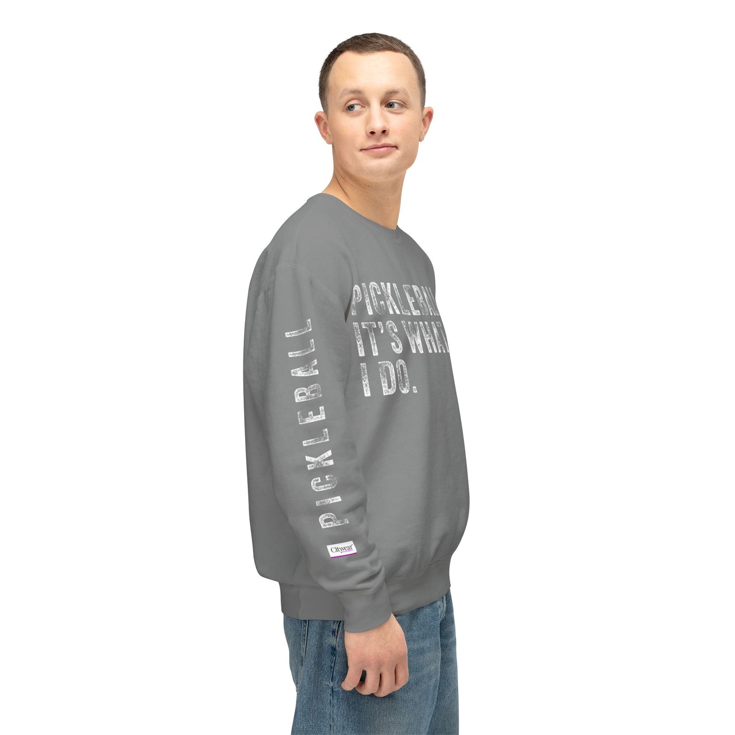 PICKLEBALL, IT'S WHAT I DO., Unisex Lightweight Crewneck Sweatshirt