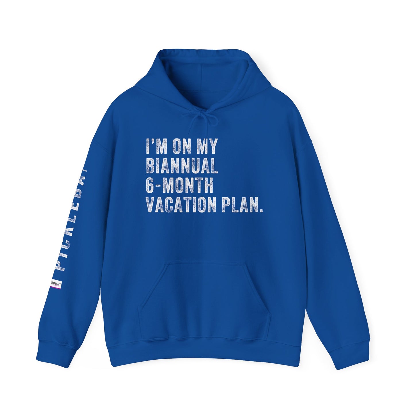 I'M ON MY BIANNUAL 6-MONTH VACATION, Unisex Heavy Blend™ Hooded Sweatshirt