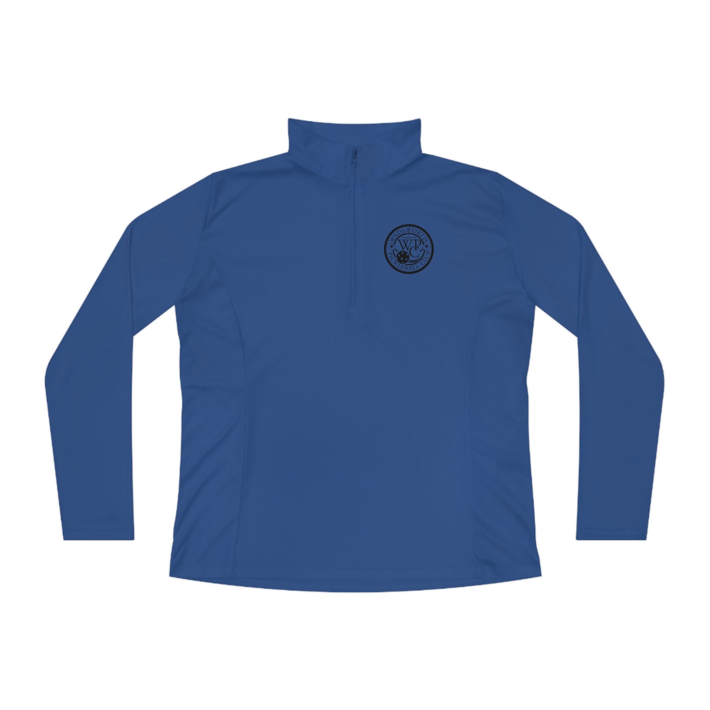 WPC BLACK-WHITE LOGO LADIES SPORT-TEK (FRONT & PICKLEBALL BACK) - Ladies Quarter-Zip Pullover