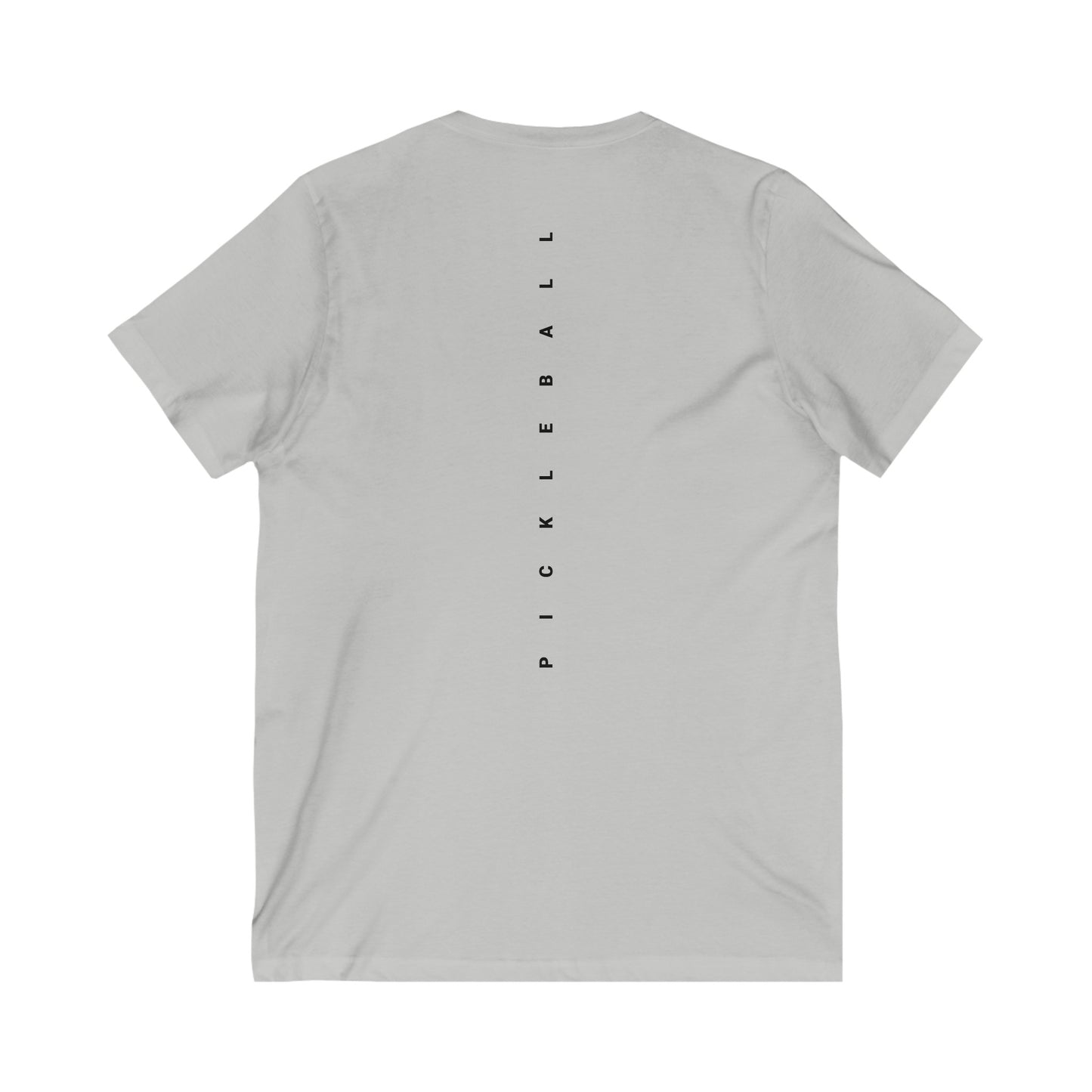 WPC GRAY POCKET LOGO (FRONT & PICKLEBALL BACK) V-NECK - Unisex Jersey Short Sleeve V-Neck Tee